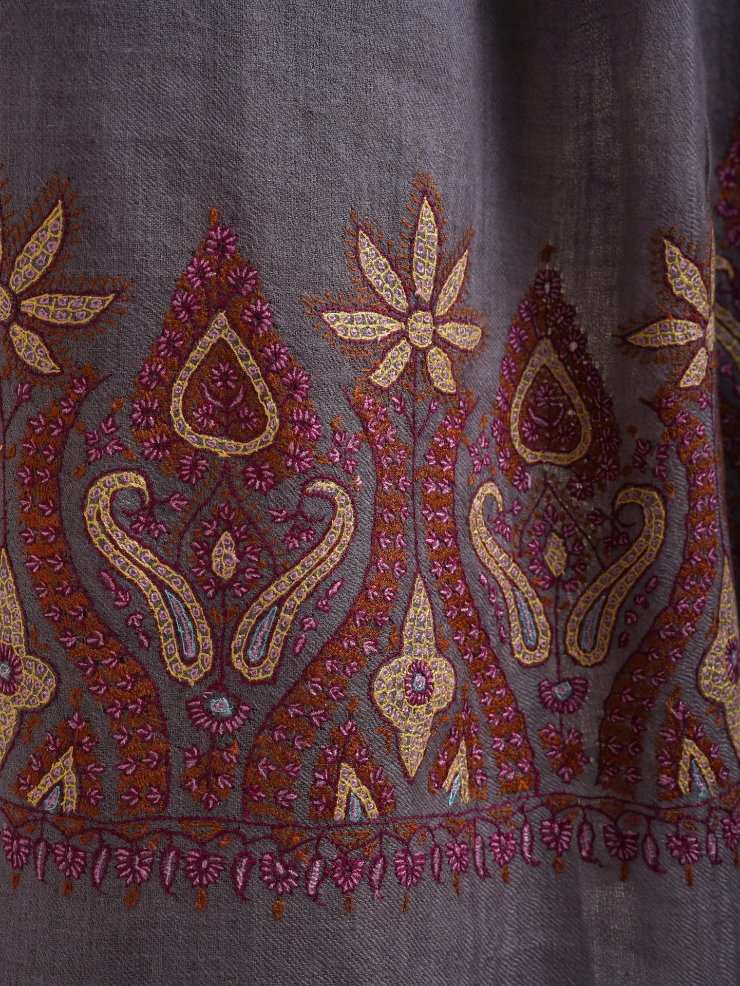 Palladar Embroidered Handloomed Denim Cashmere Shahkaar