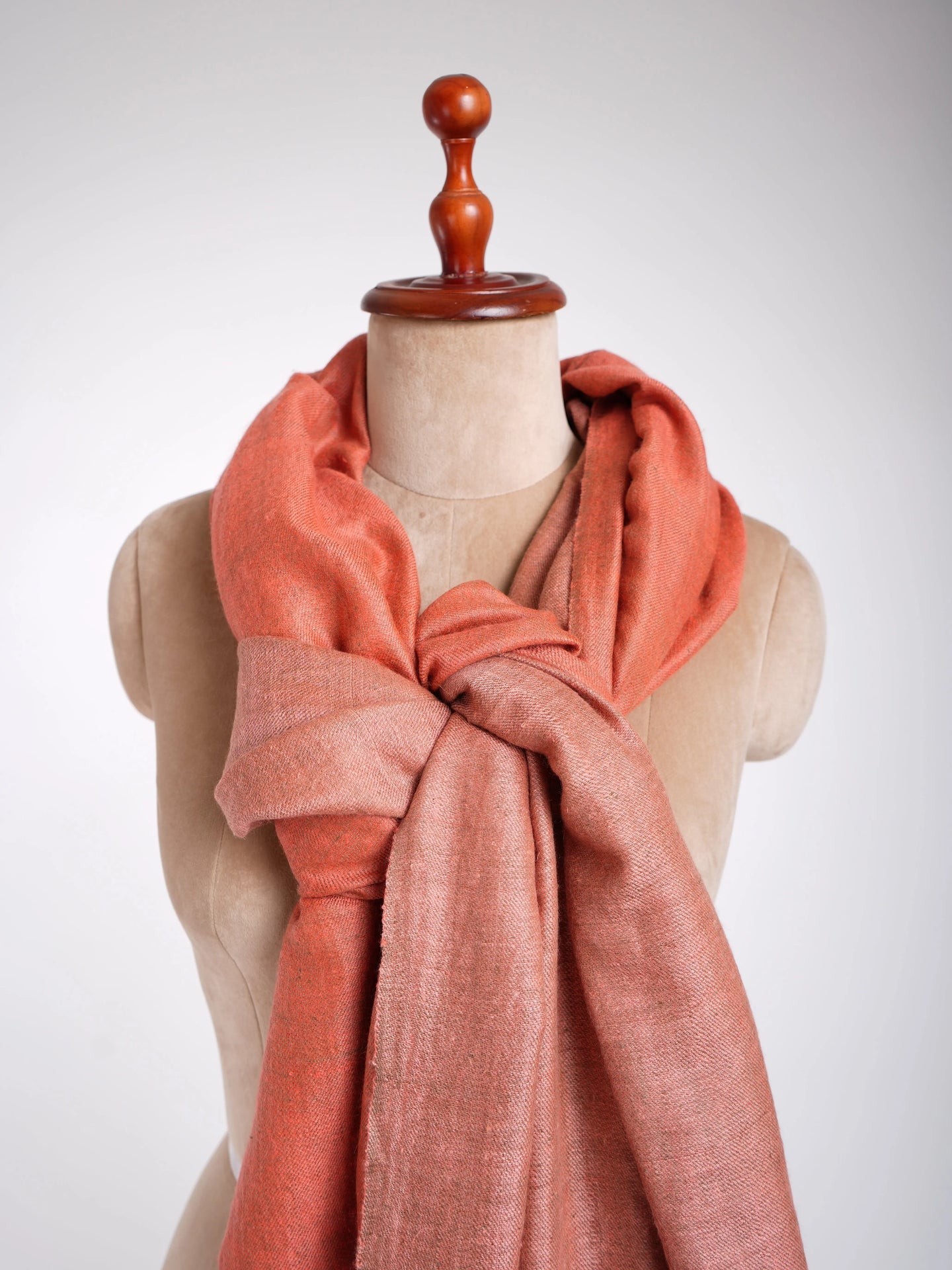 Peach Pink Dual Shade HandSpun Shawl Shahkaar
