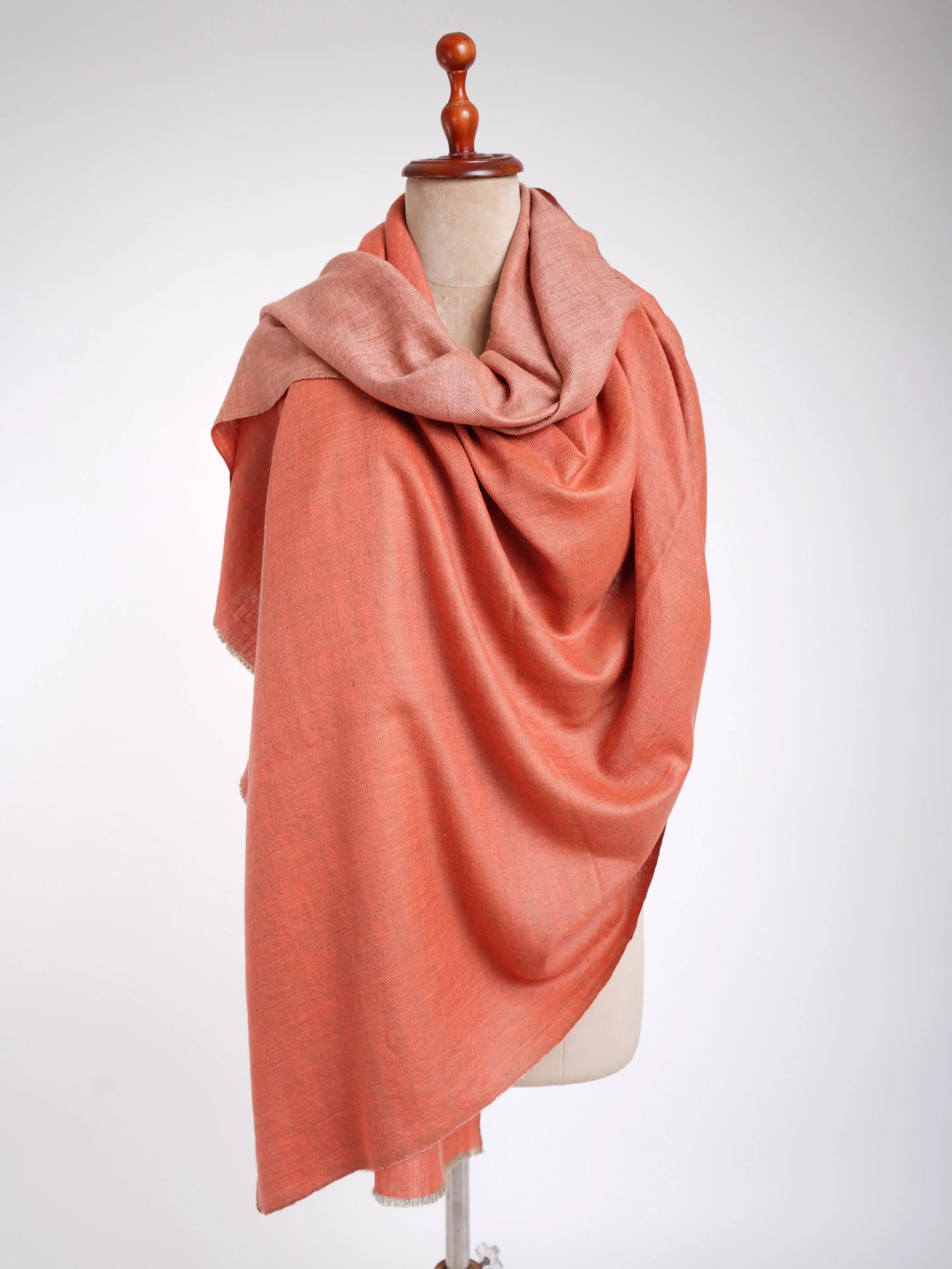 Peach Pink Dual Shade HandSpun Shawl Shahkaar