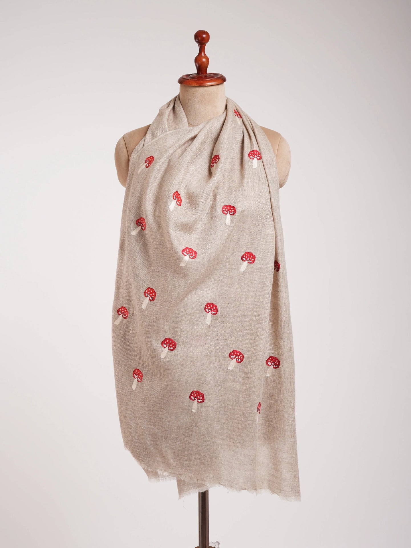 Small Mushrooms Cashmere Scarf - SHERIDAN Shahkaar