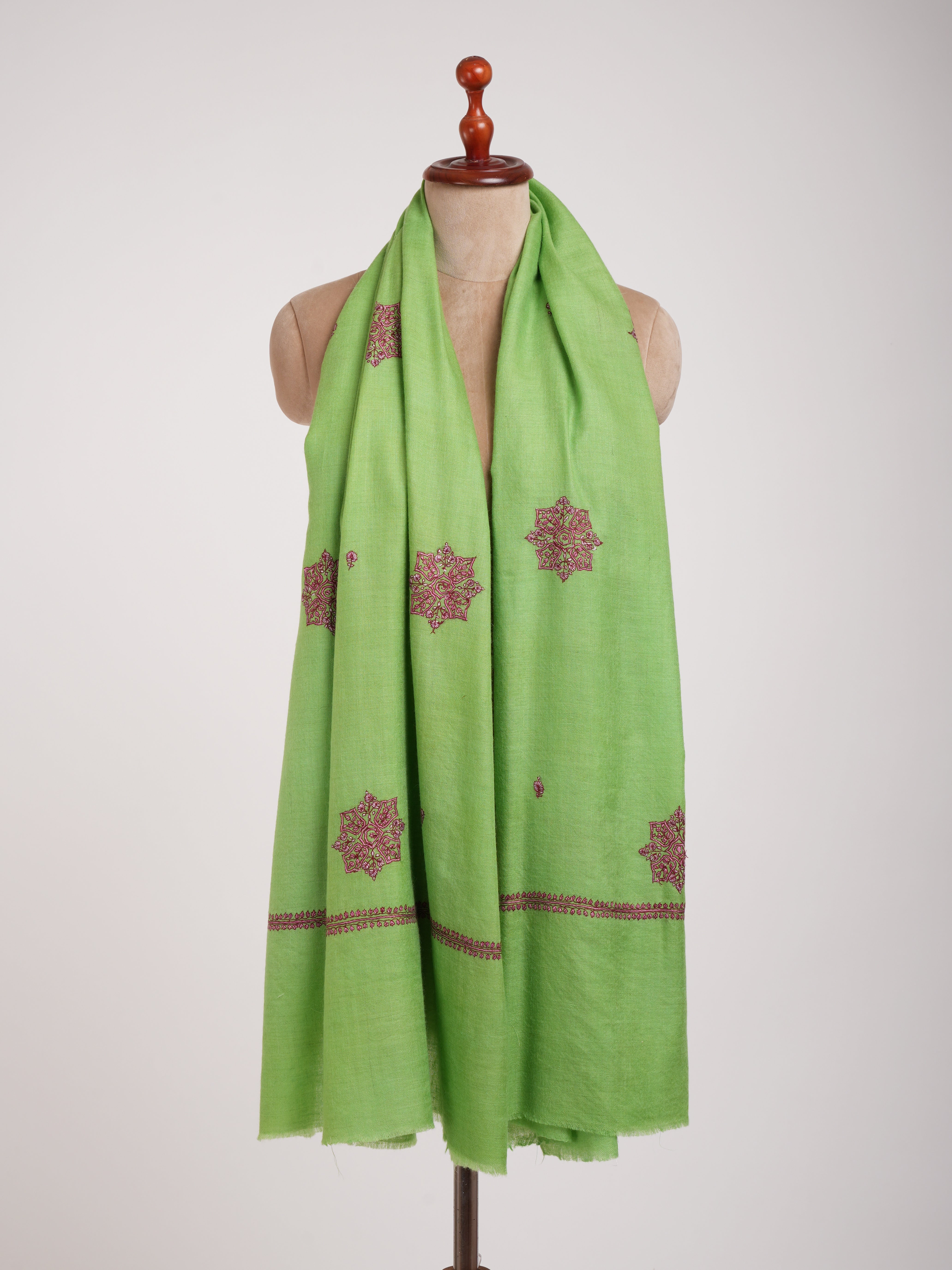 BOOTI Broidered Love Bird Color Pur Pashmina Châle