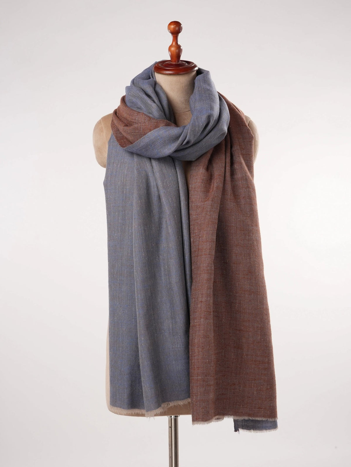 Dual Tone Oversized Handwoven Original Pashmina Shawl
