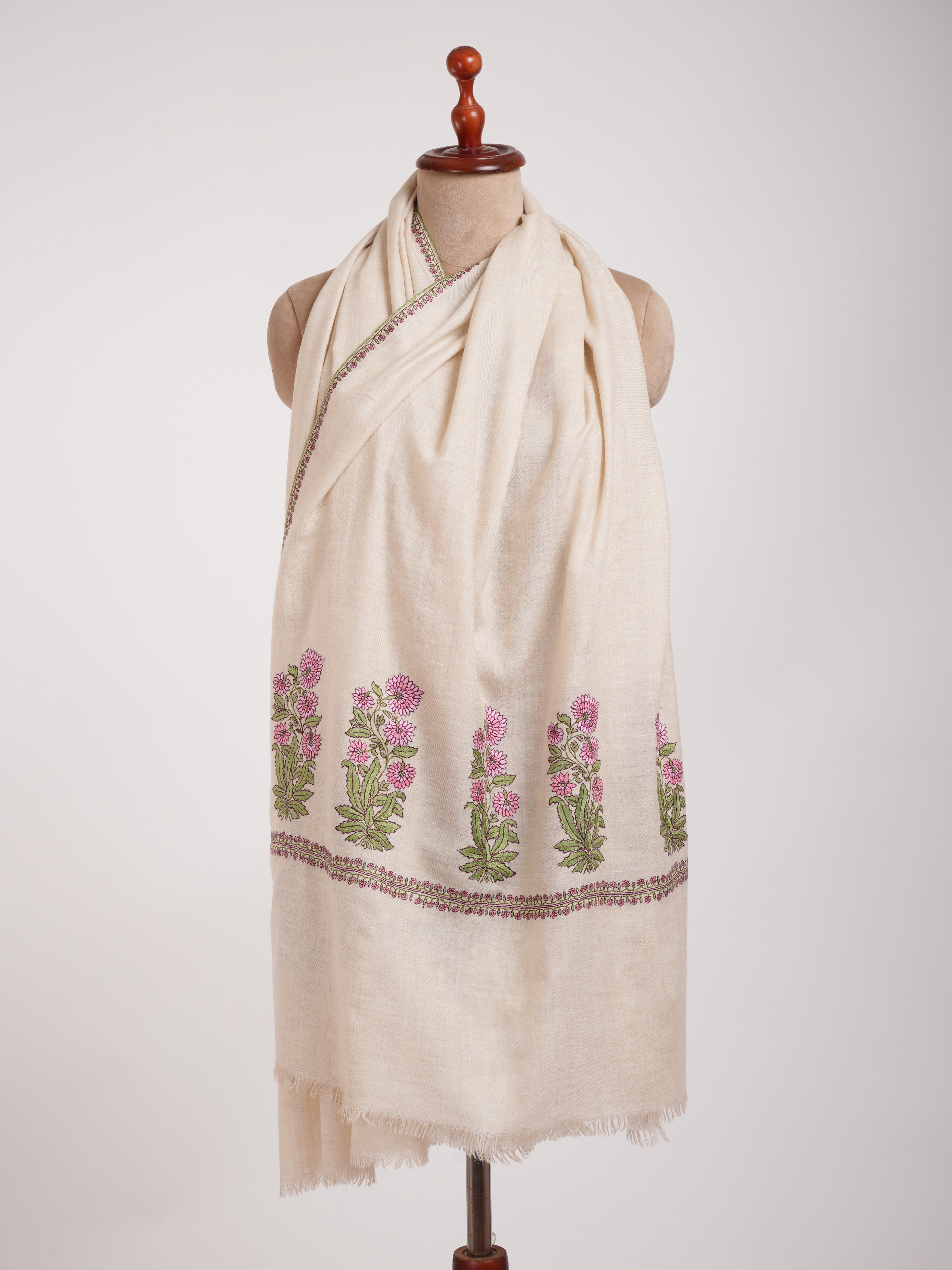 Châle de pashmina tissé à la main moghol