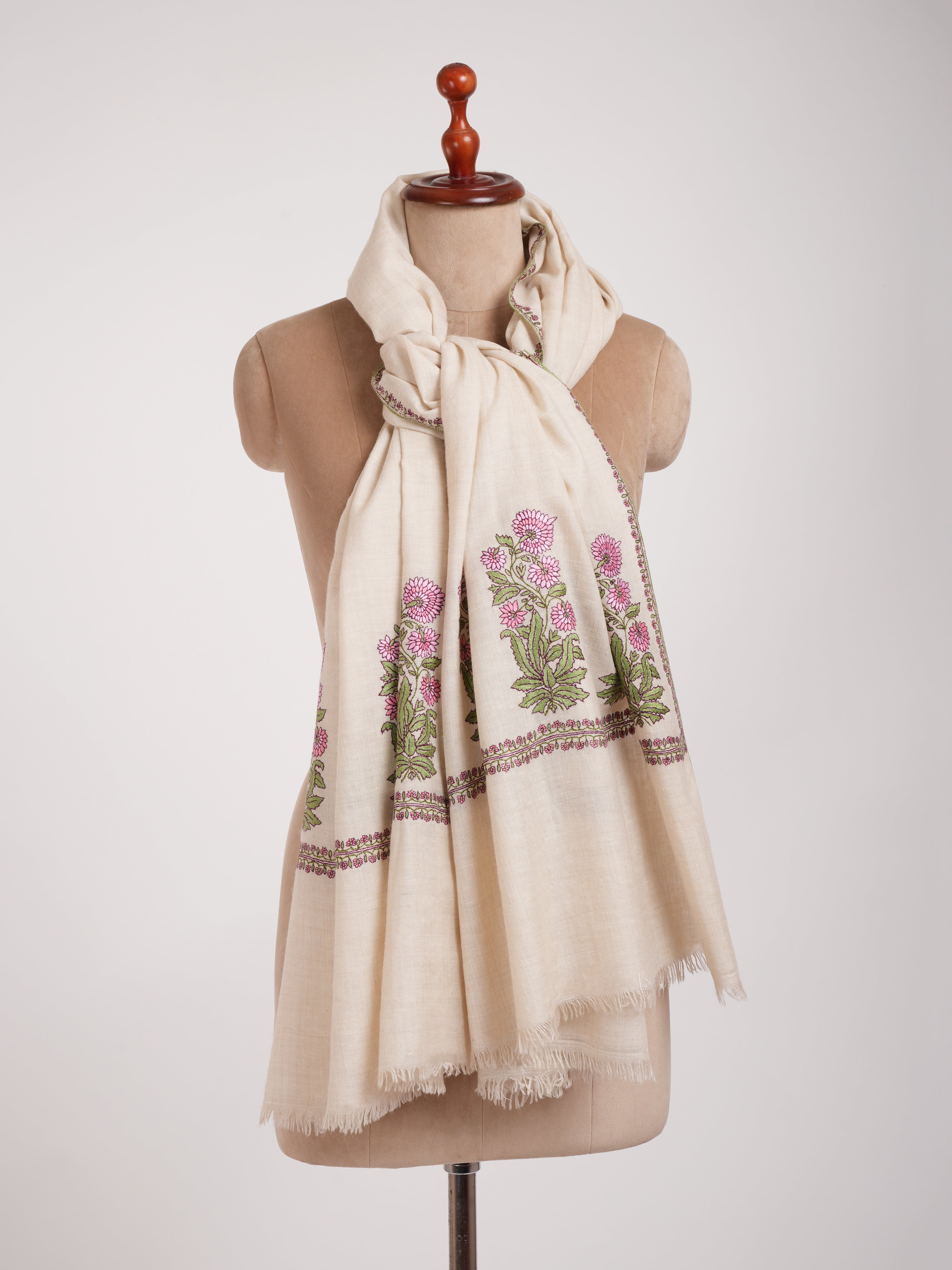 Châle de pashmina tissé à la main moghol