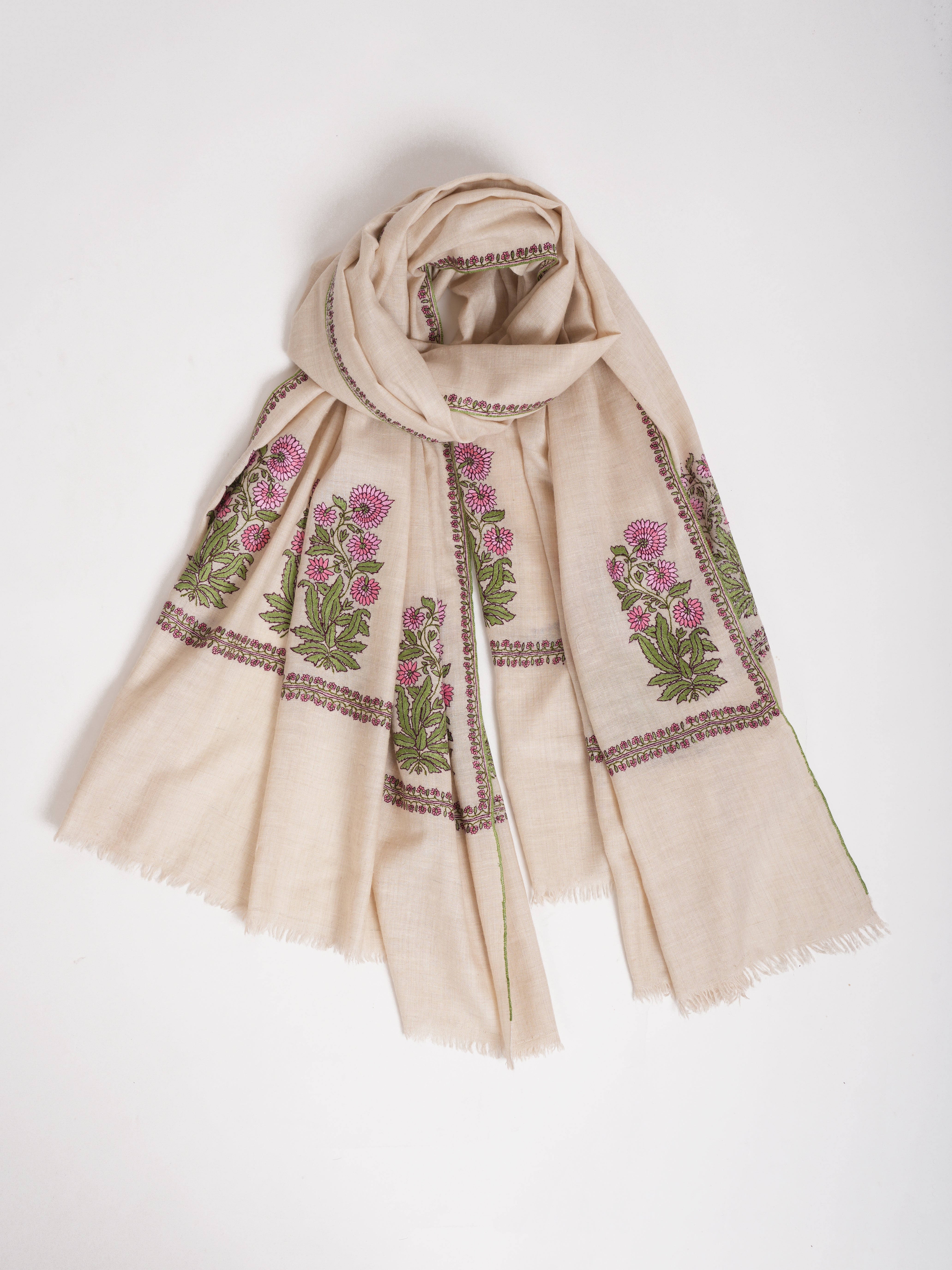 Châle de pashmina tissé à la main moghol