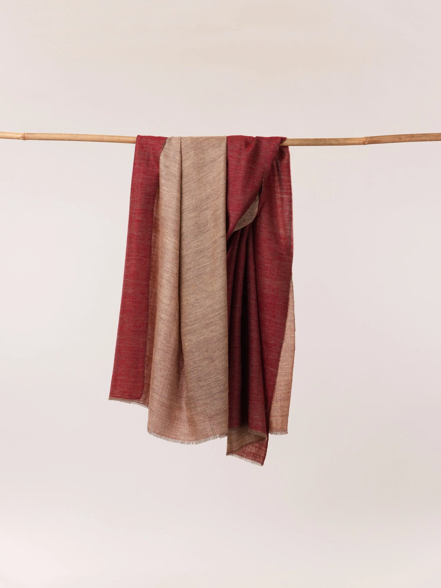 Dual Shade Handspun Handwoven Kashmiri Contemporary Pashmina Shawl Shahkaar.com