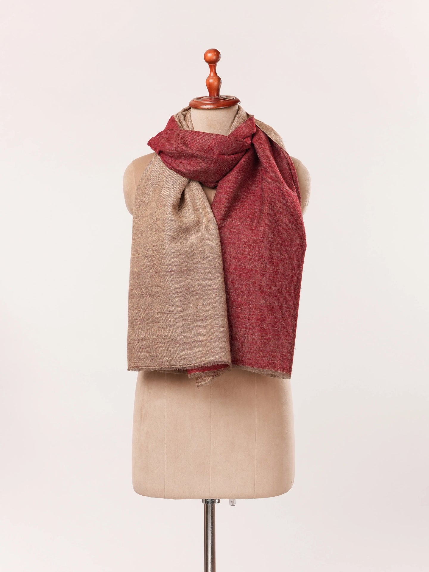 Dual Shade Handspun Handwoven Kashmiri Contemporary Pashmina Shawl Shahkaar.com