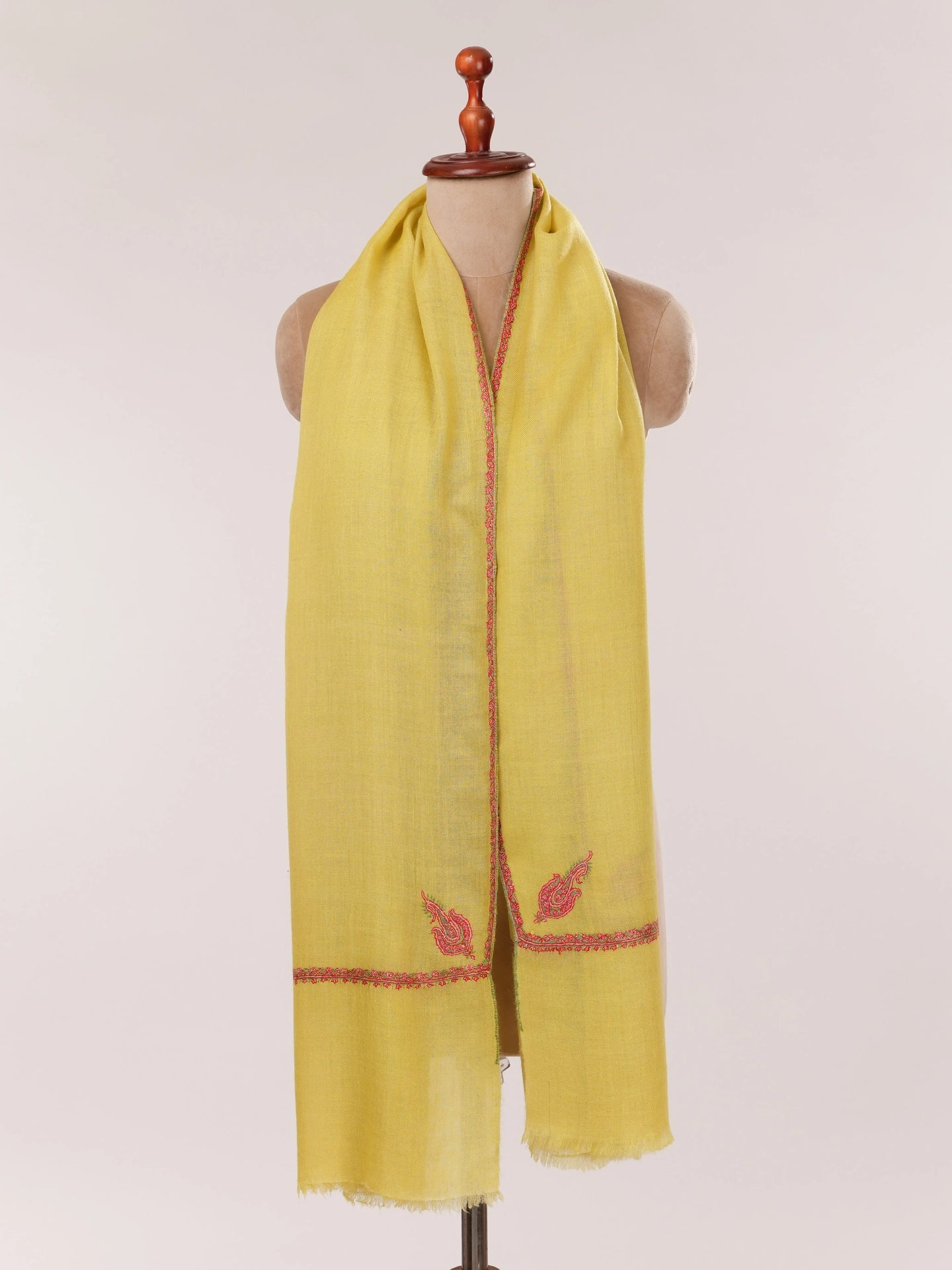 Featherlight Hand Embroidered Cashmere Scarf Shahkaar.com