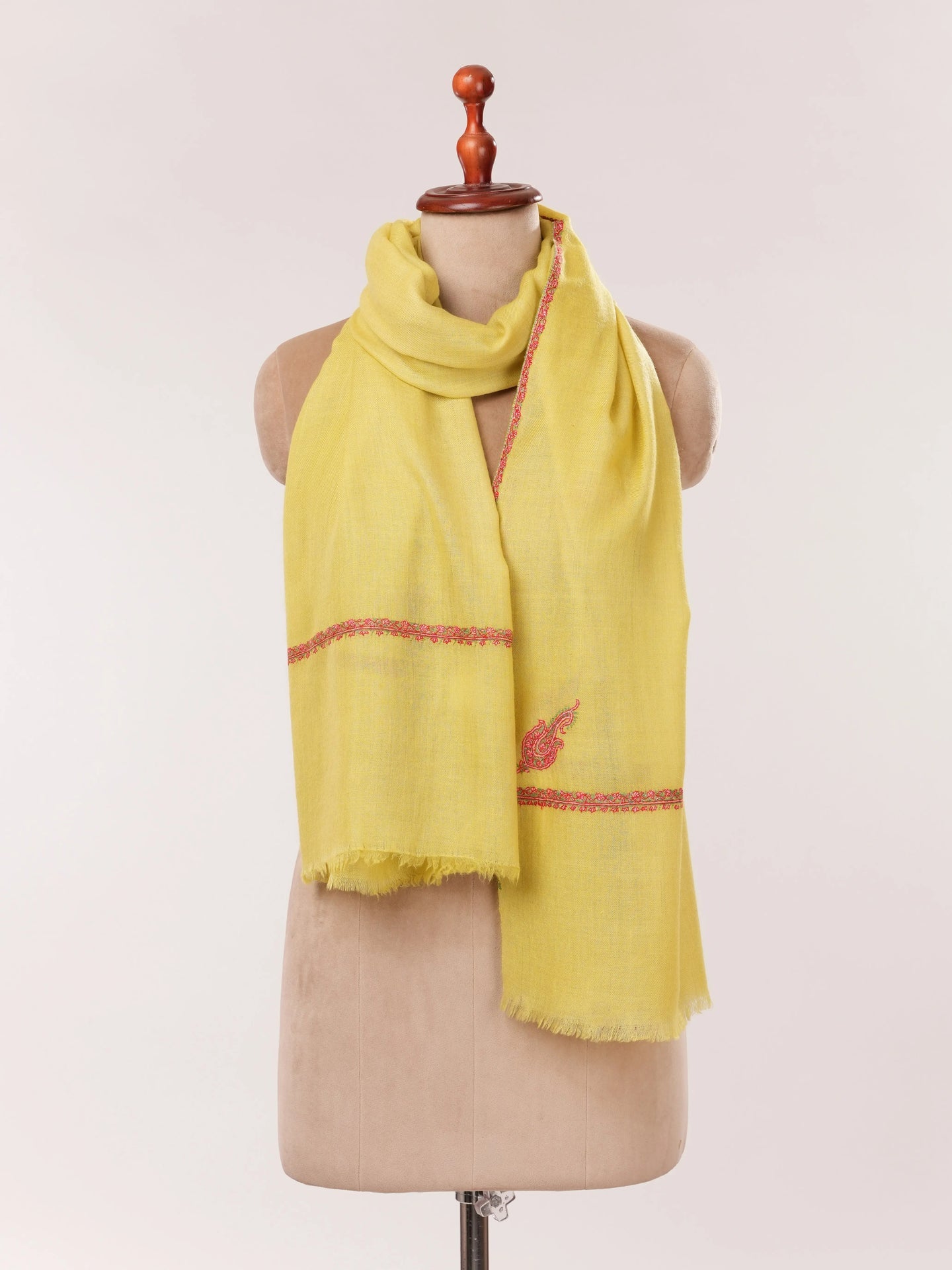 Featherlight Hand Embroidered Cashmere Scarf Shahkaar.com