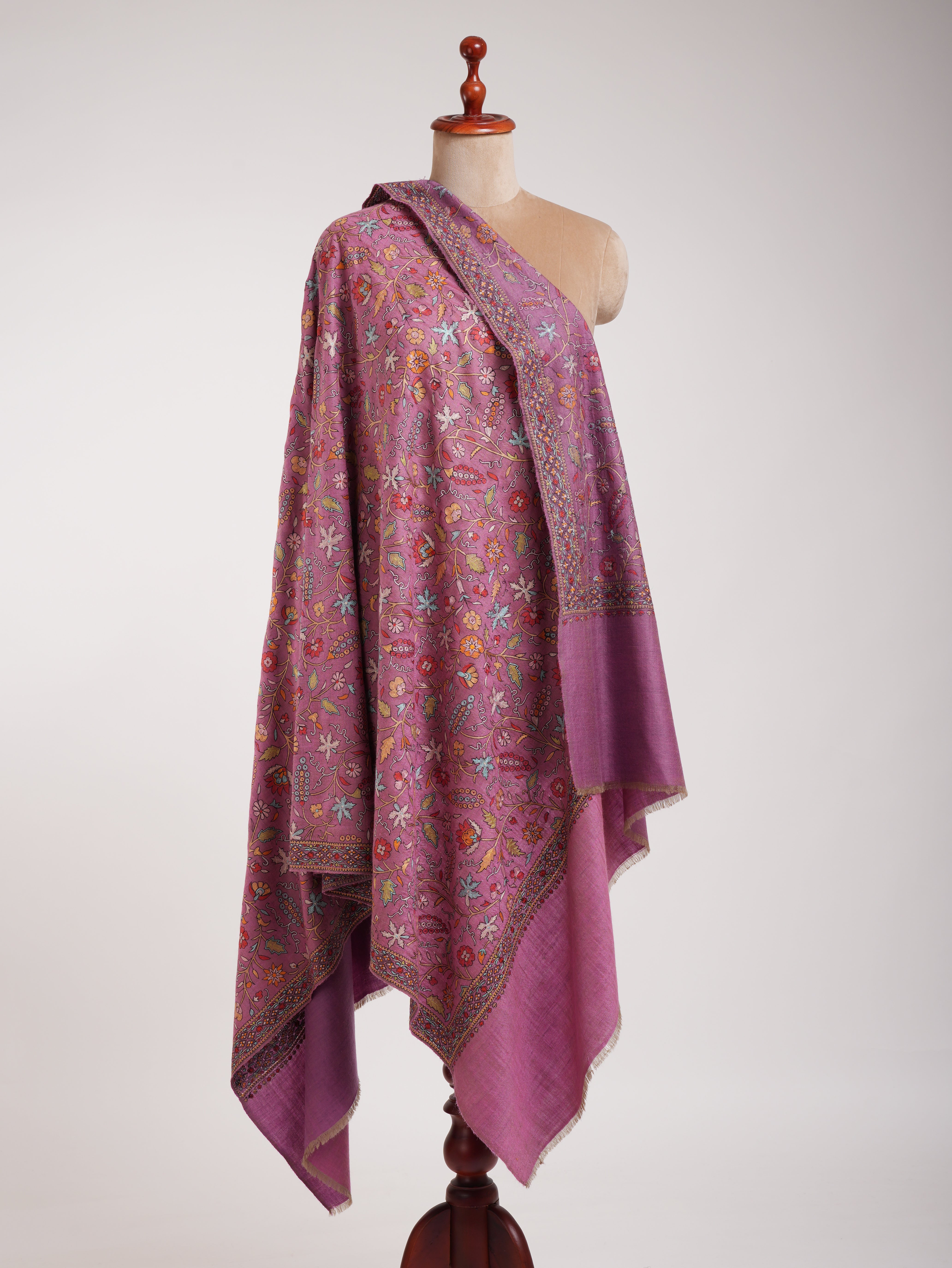 Dorukha Fusion Hand Embroidered Jamavar shawl