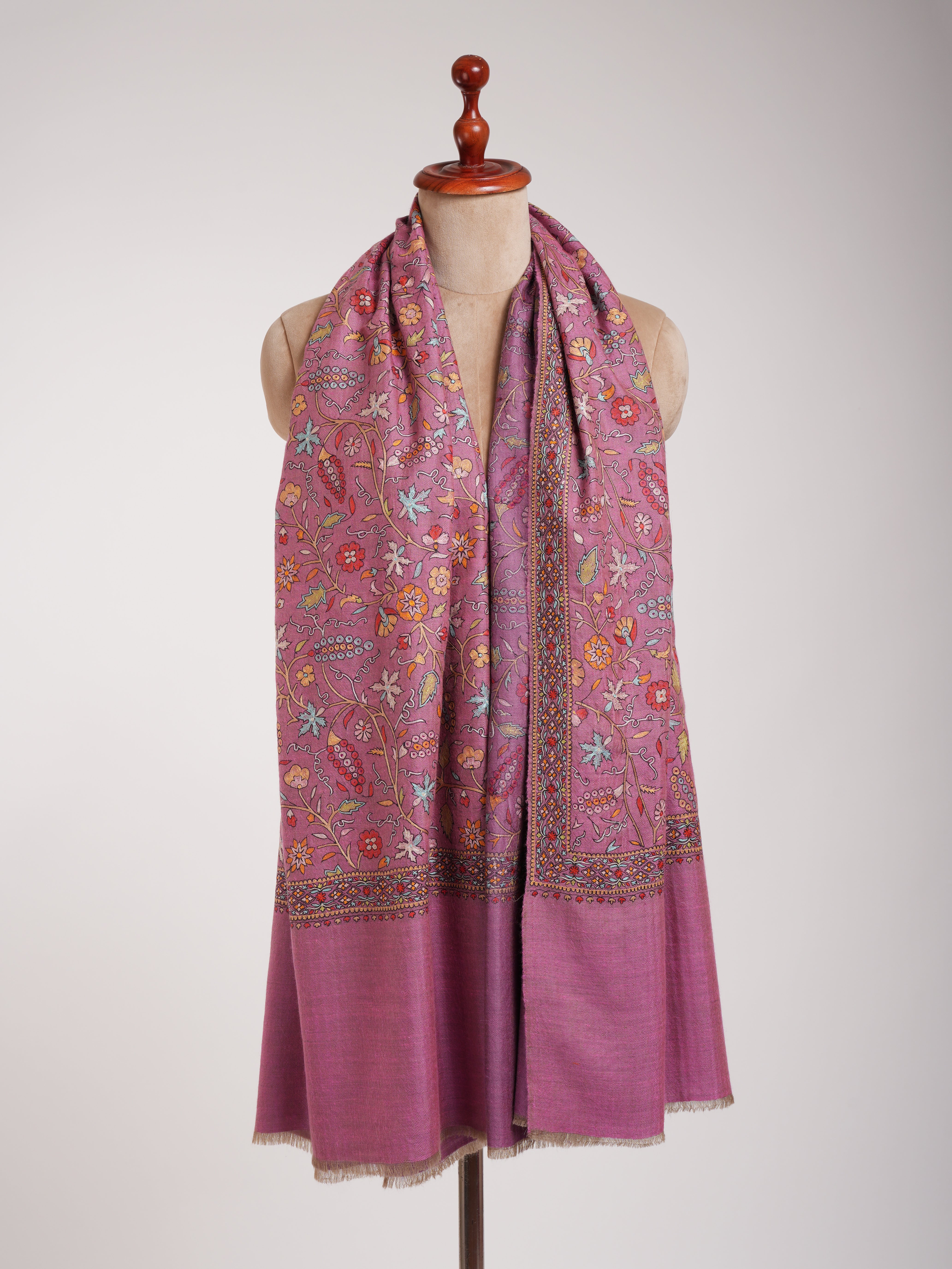 Dorukha Fusion Hand Embroidered Jamavar shawl