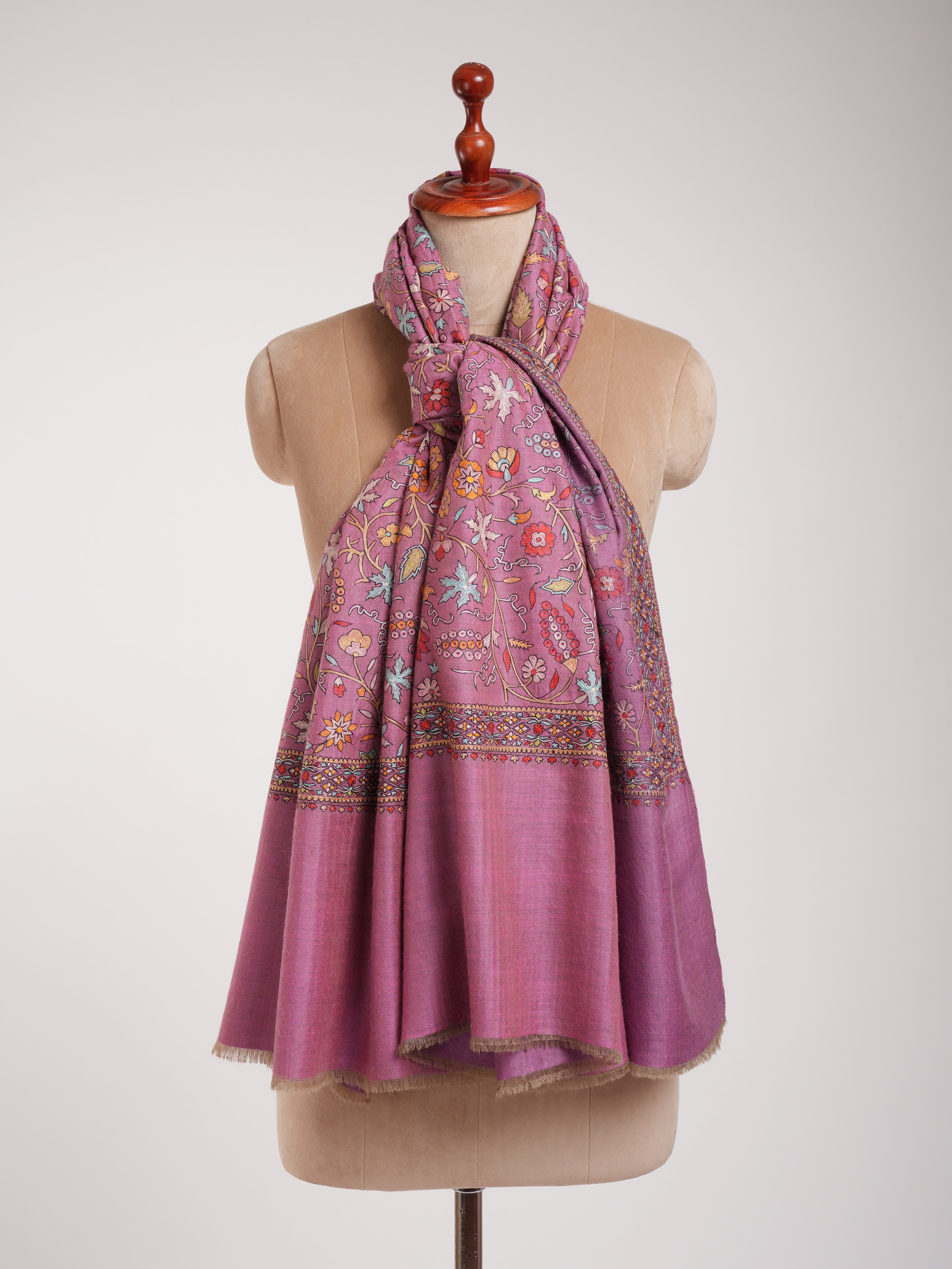 Dorukha Fusion Hand Embroidered Jamavar shawl