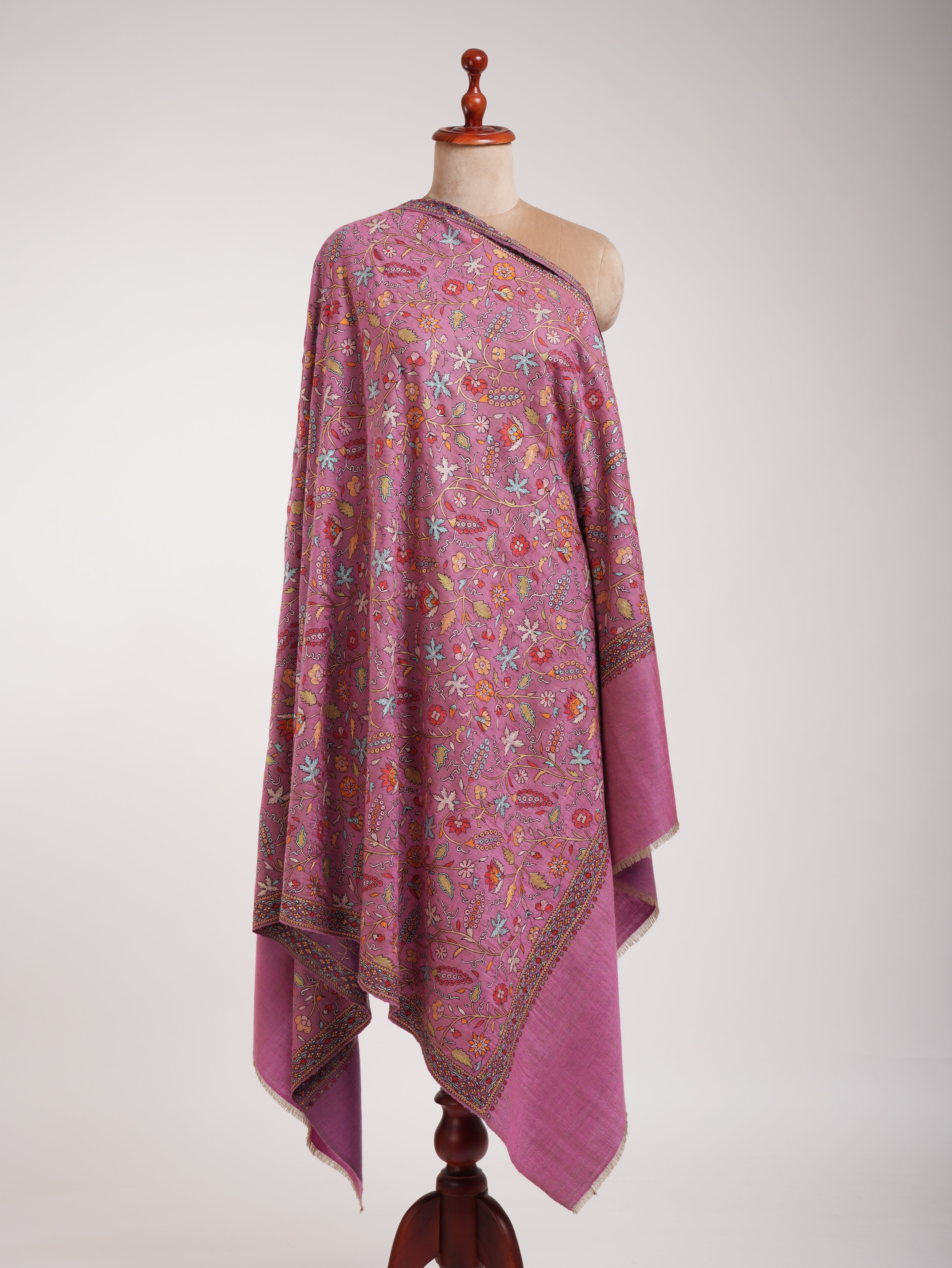 Dorukha Fusion Hand Embroidered Jamavar shawl