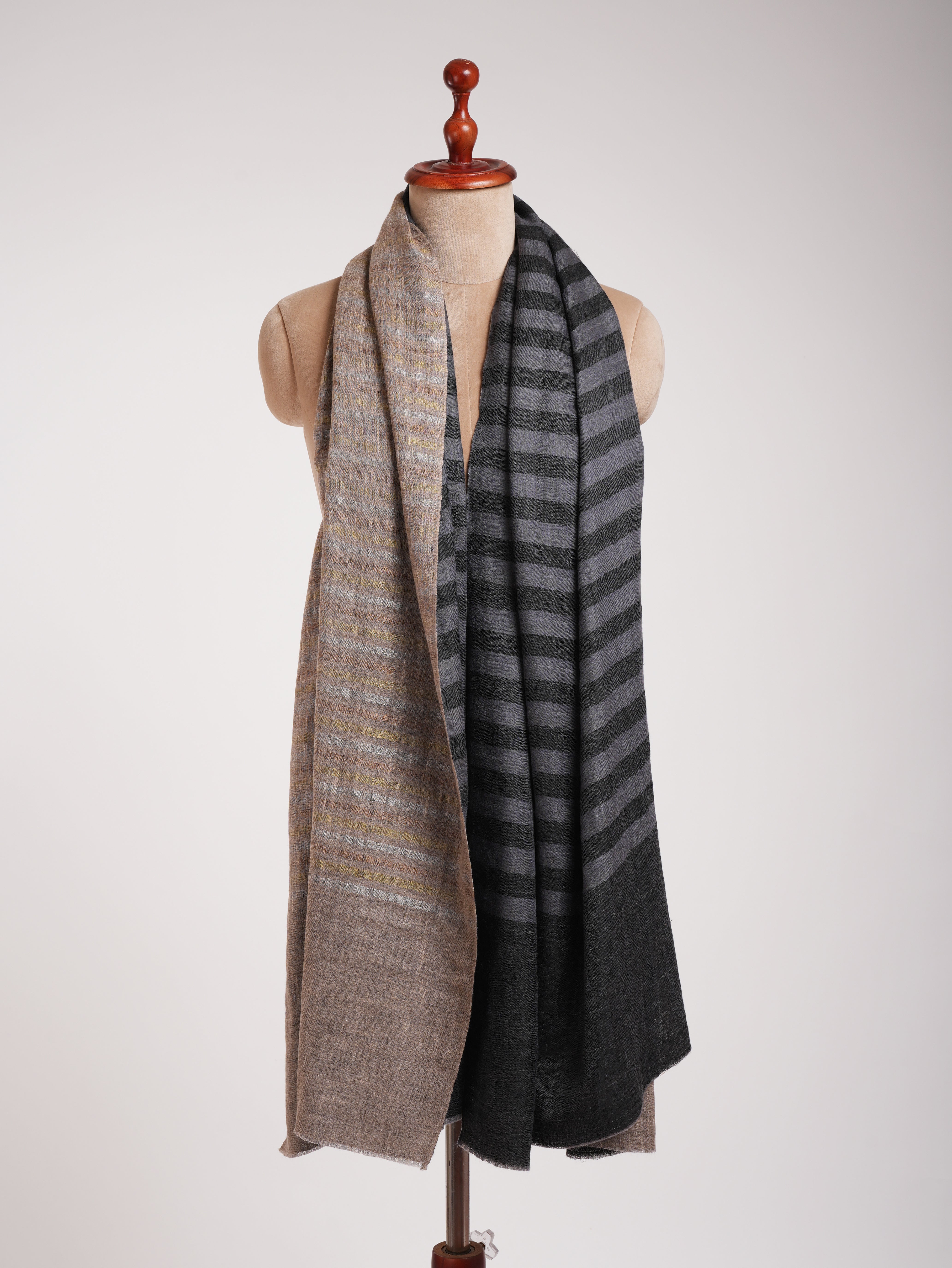 Dual Tone Handwoven Authentic Pashmina Wrap