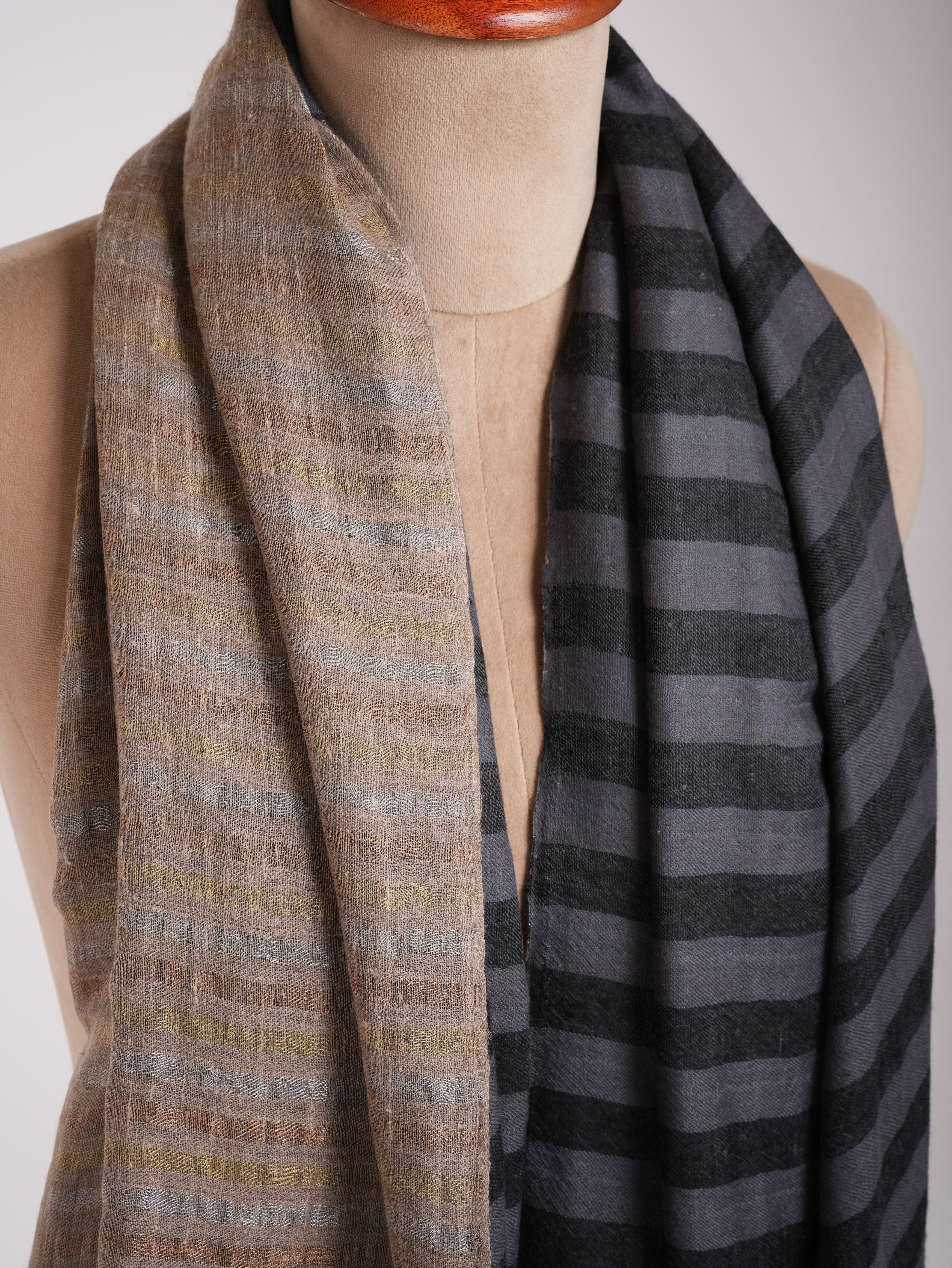 Dual Tone Handwoven Authentic Pashmina Wrap