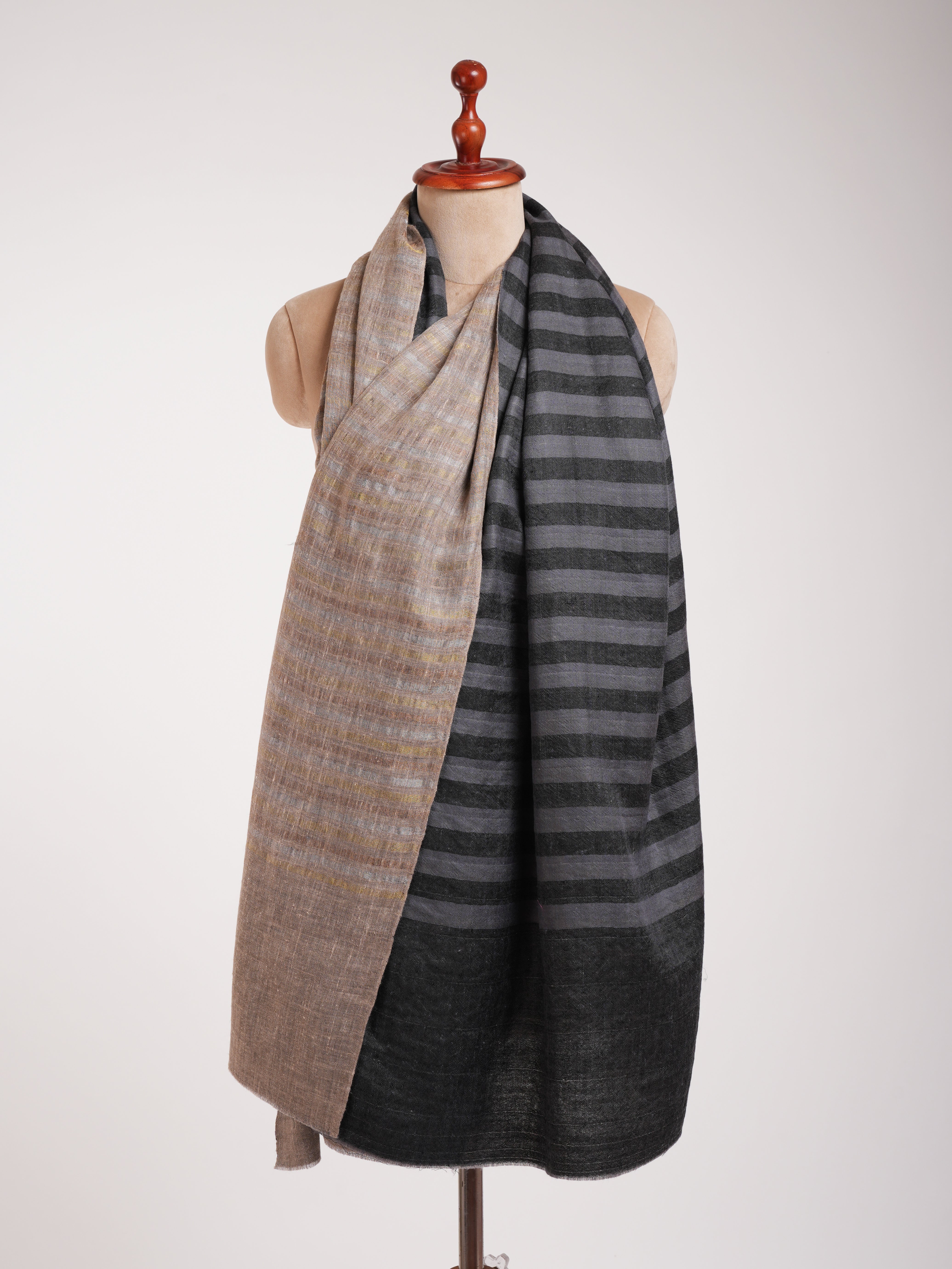 Dual Tone Handwoven Authentic Pashmina Wrap