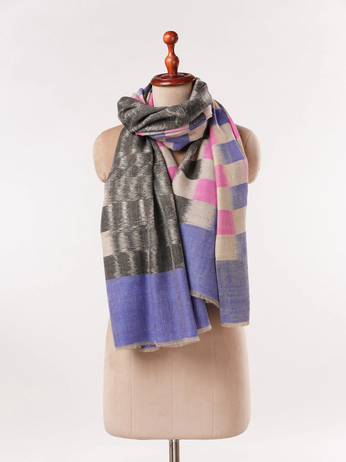 Ikat Handwoven Soft Authentic Pashmina Shawl