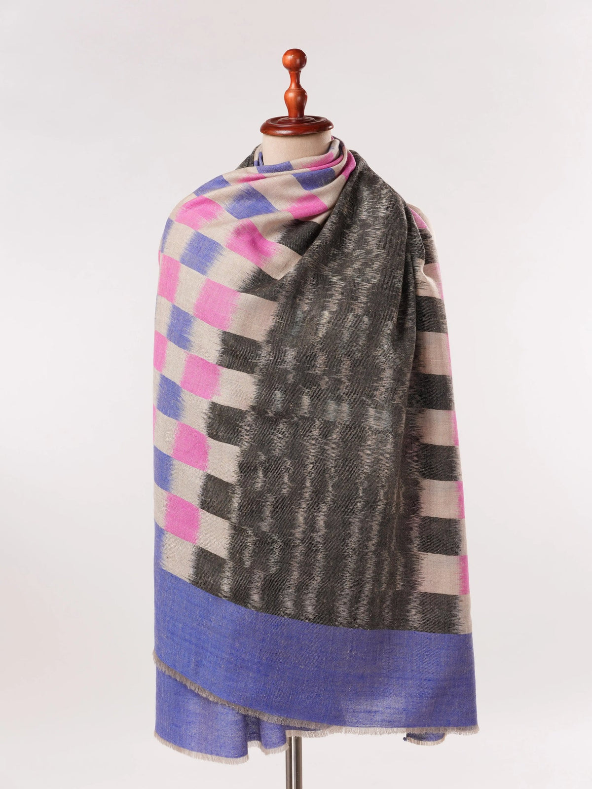 Ikat Handwoven Soft Authentic Pashmina Shawl