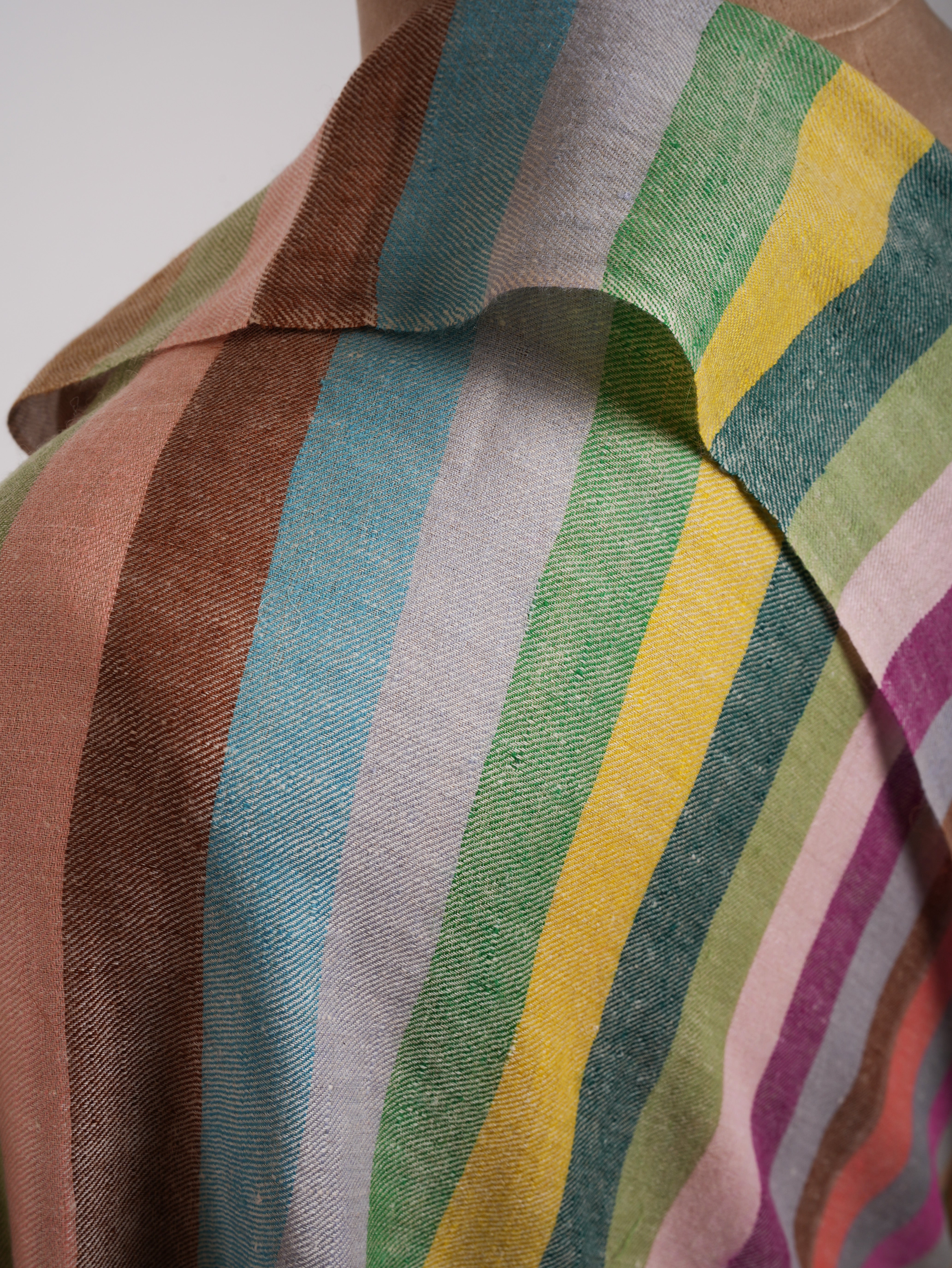 Stripe Pure Pashmina Kashmiri Handwoven Shawl