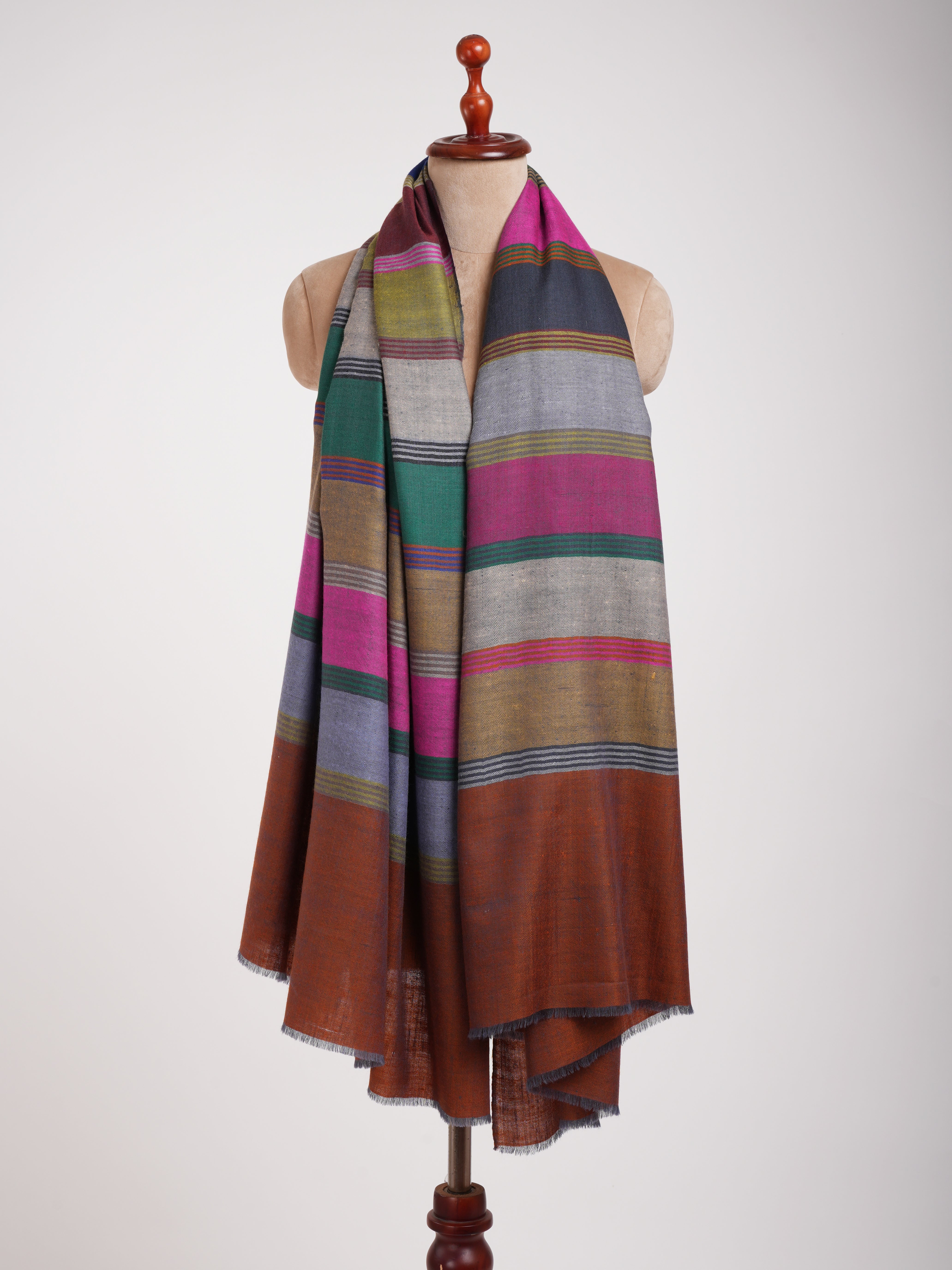 Rustic Handwoven Indian Pashmina Shawl