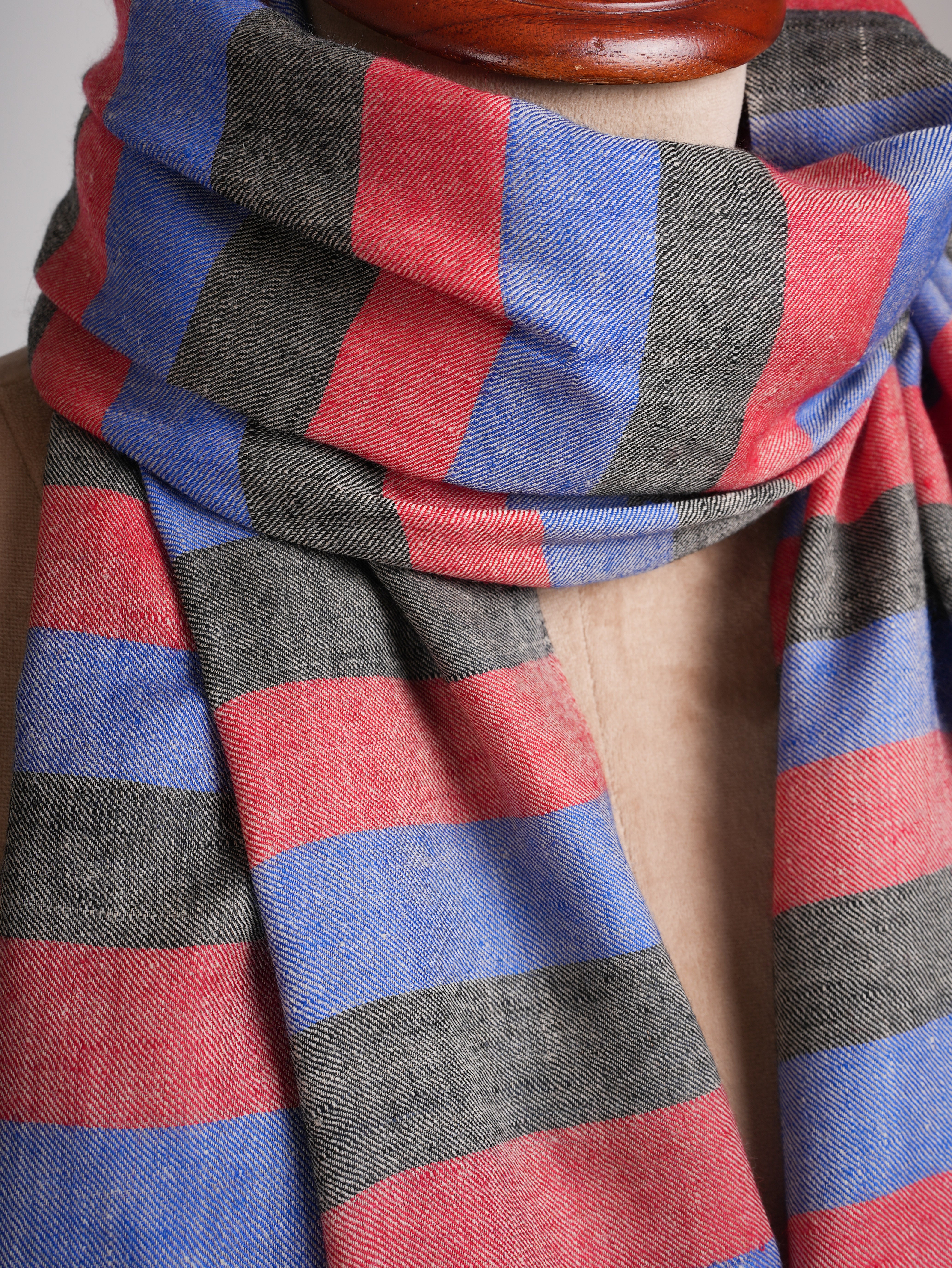 Stripe Contemporary Handwoven Kashmiri Pashmina Shawl