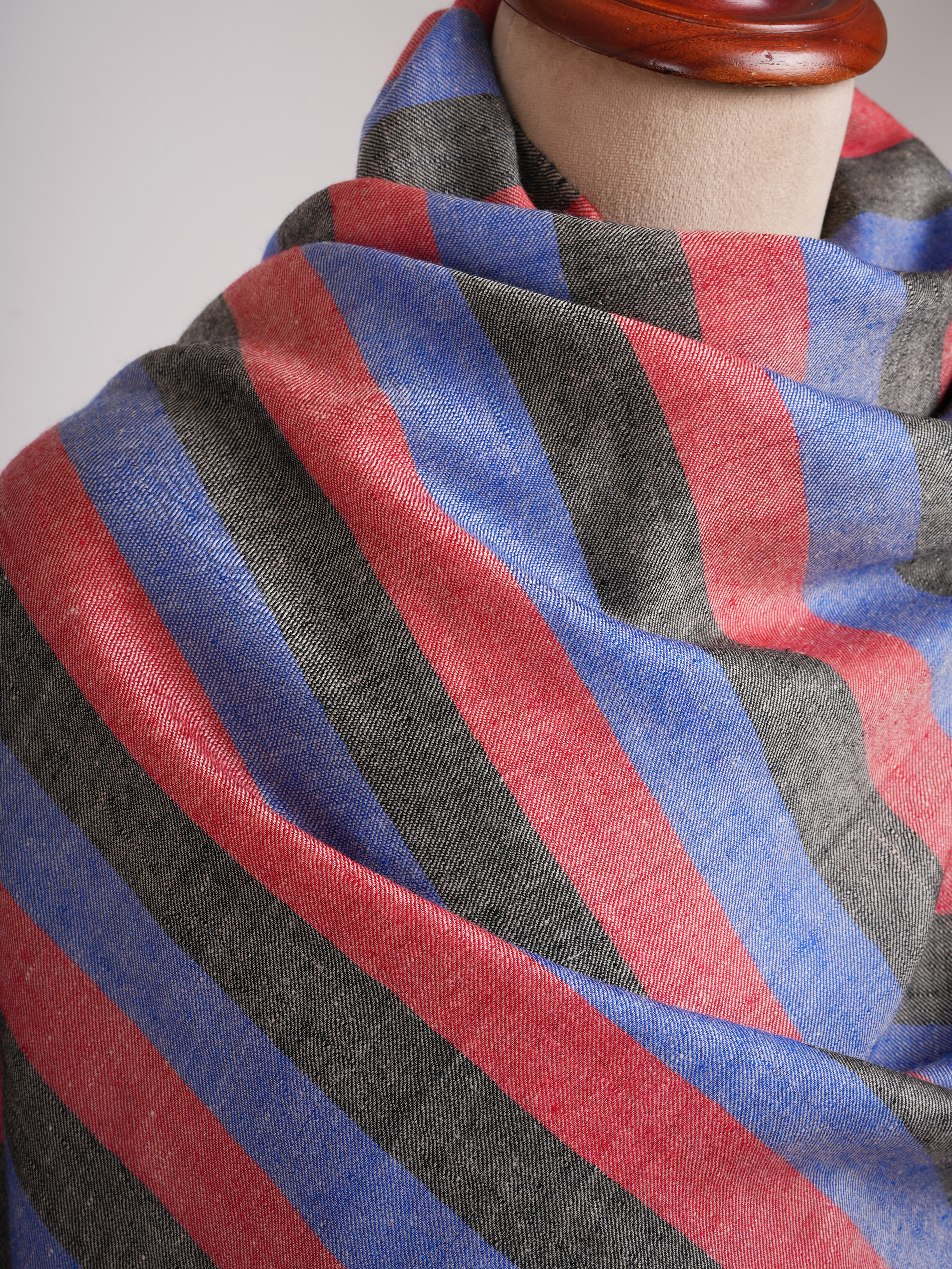 Stripe Contemporary Handwoven Kashmiri Pashmina Shawl