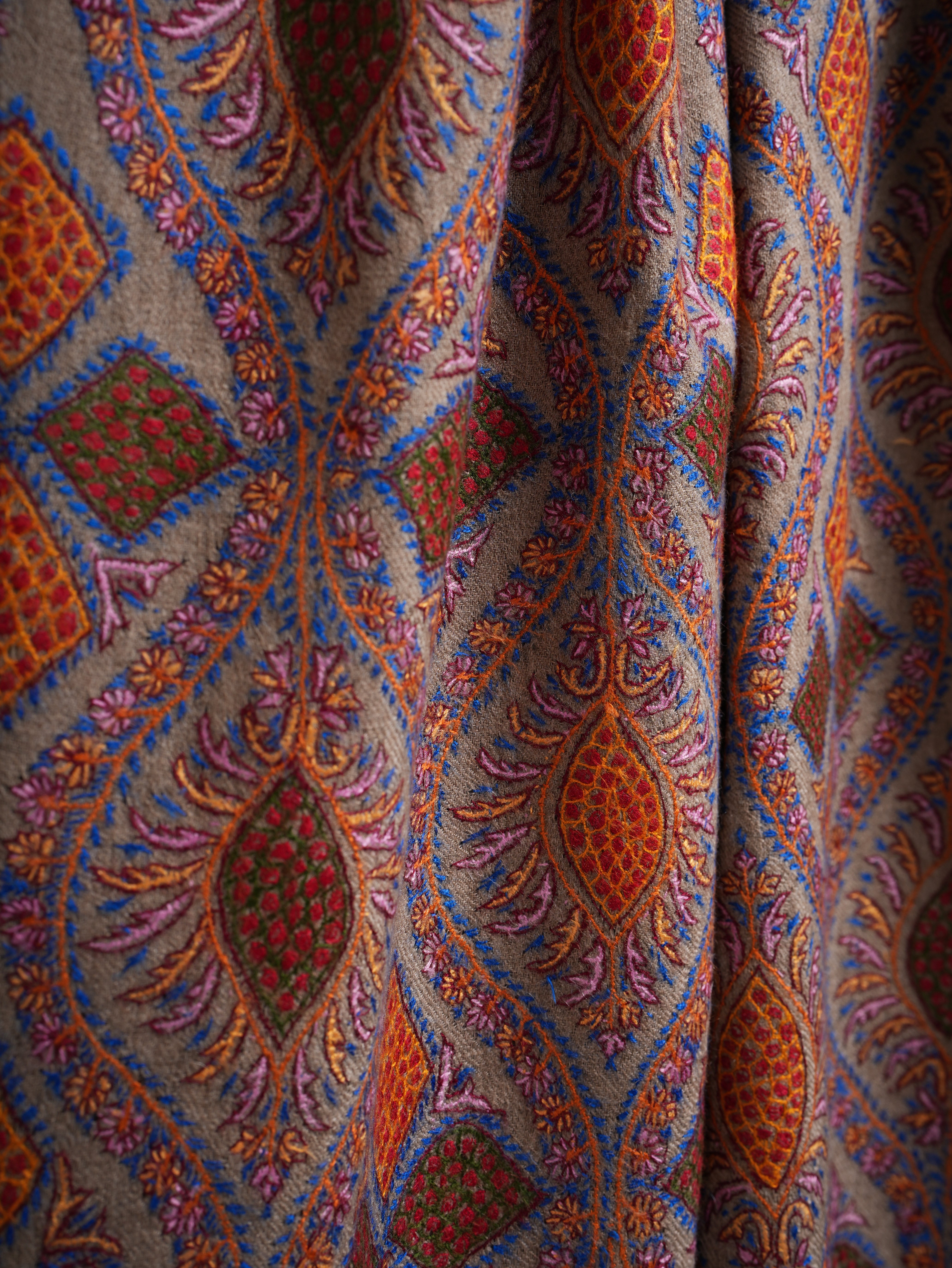 Natural Taupe Timeless Jamavar Pashmina Shawl