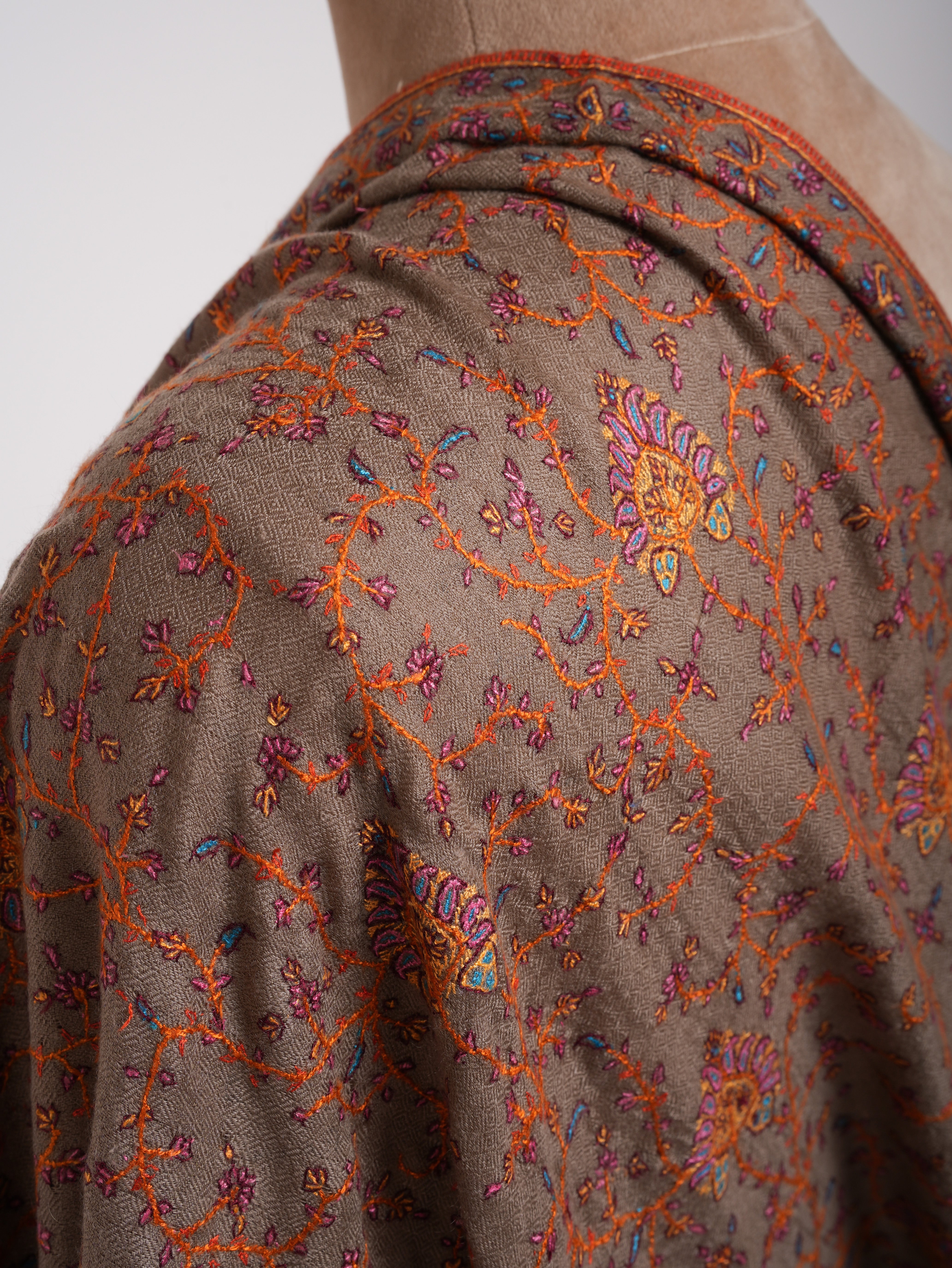 Toosh Color Pure Pashmina Sozni Scial