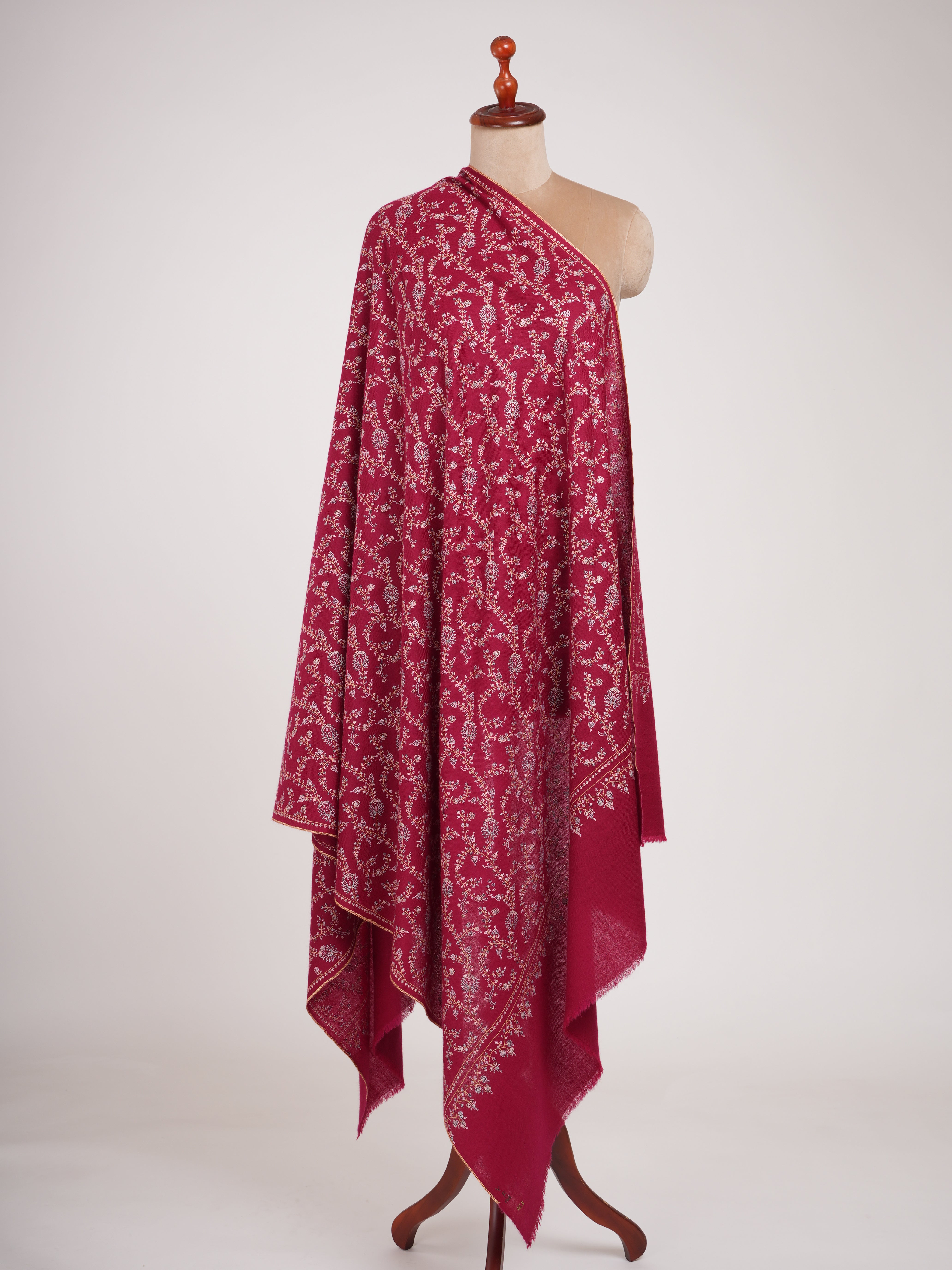 Pashmina Shawl with Fine Sozni Embroidery