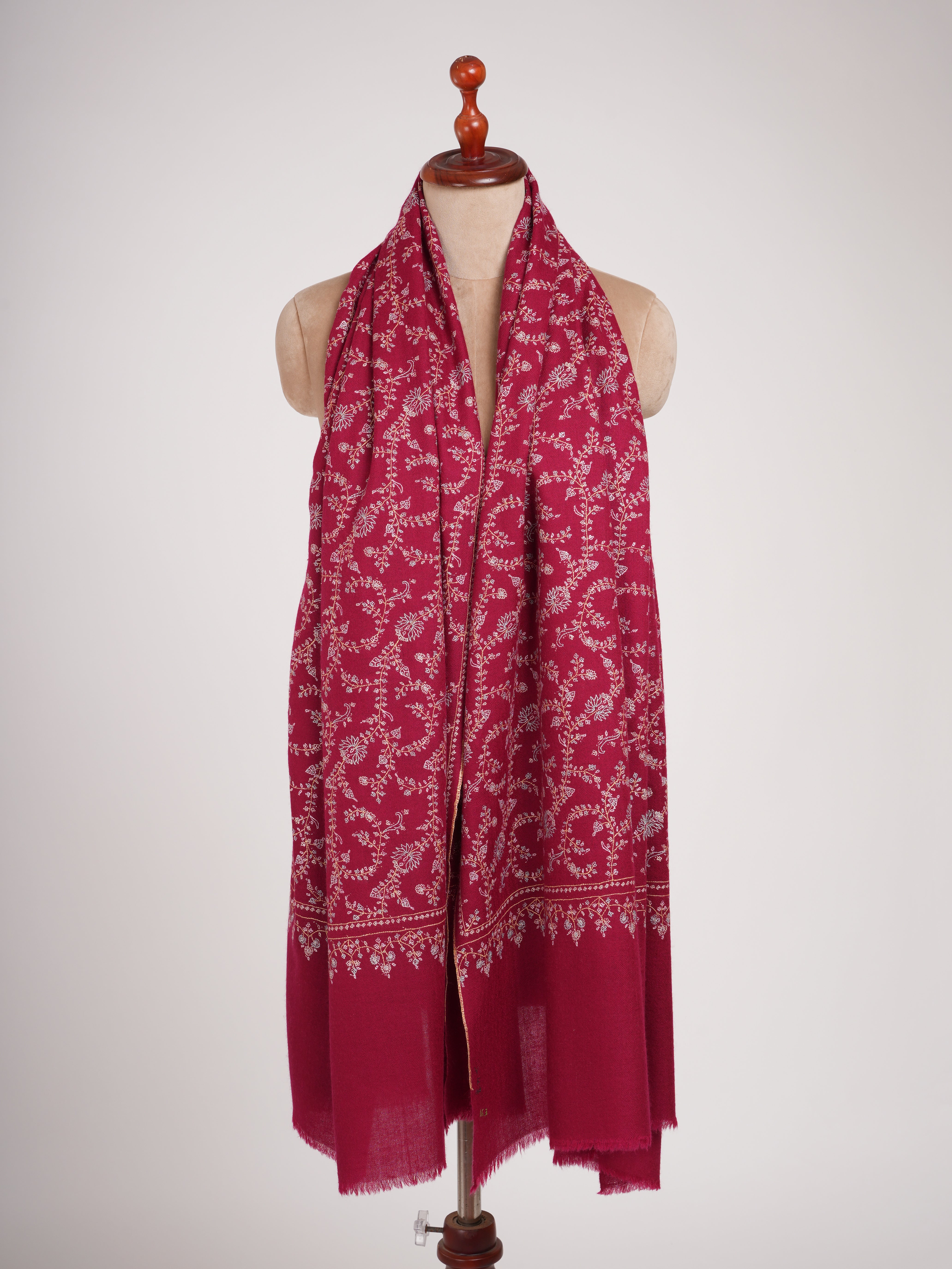 Pashmina Shawl with Fine Sozni Embroidery