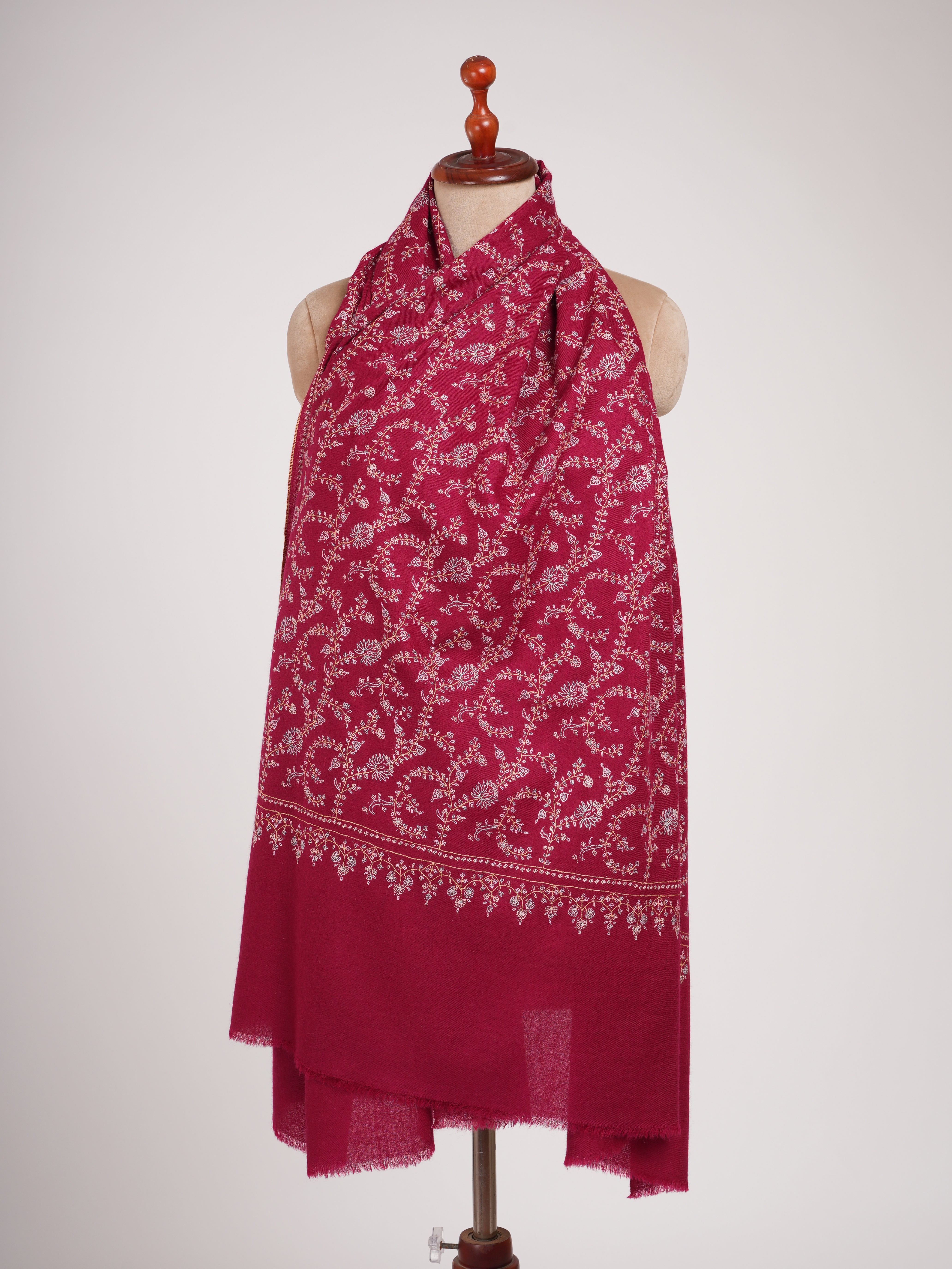 Pashmina Shawl with Fine Sozni Embroidery