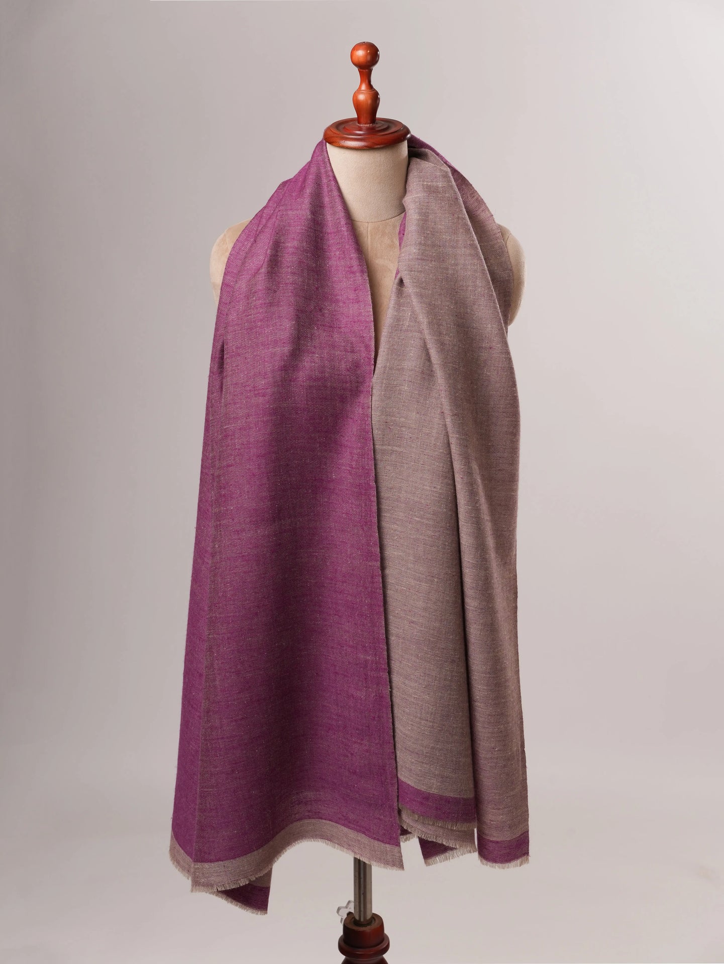 Feather Soft Dual Tone Handwoven Pashmina Shawl Shahkaar