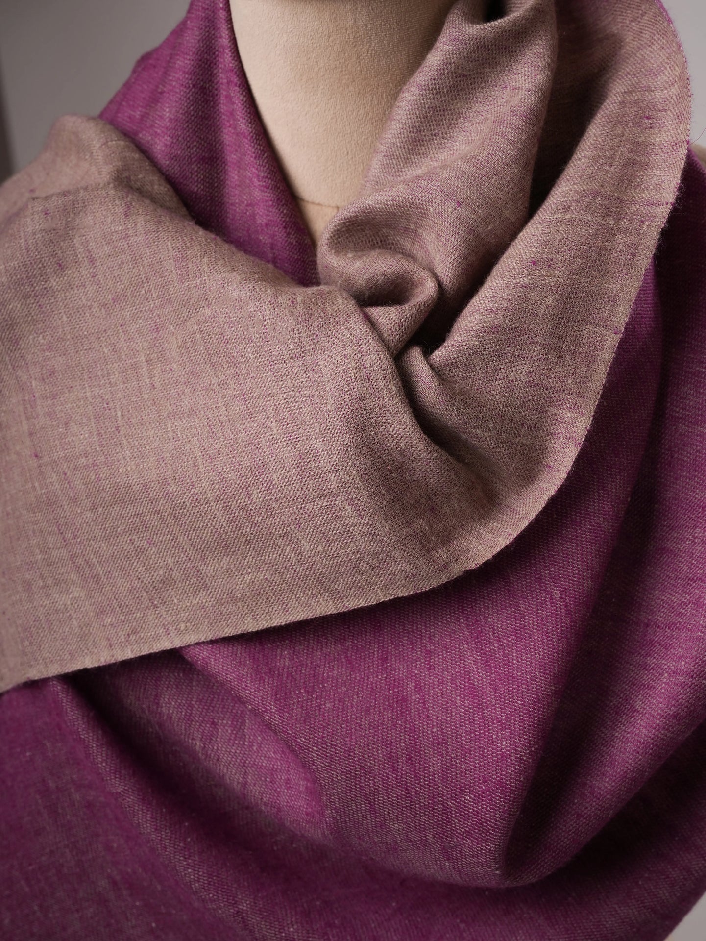 Feather Soft Dual Tone Handwoven Pashmina Shawl Shahkaar