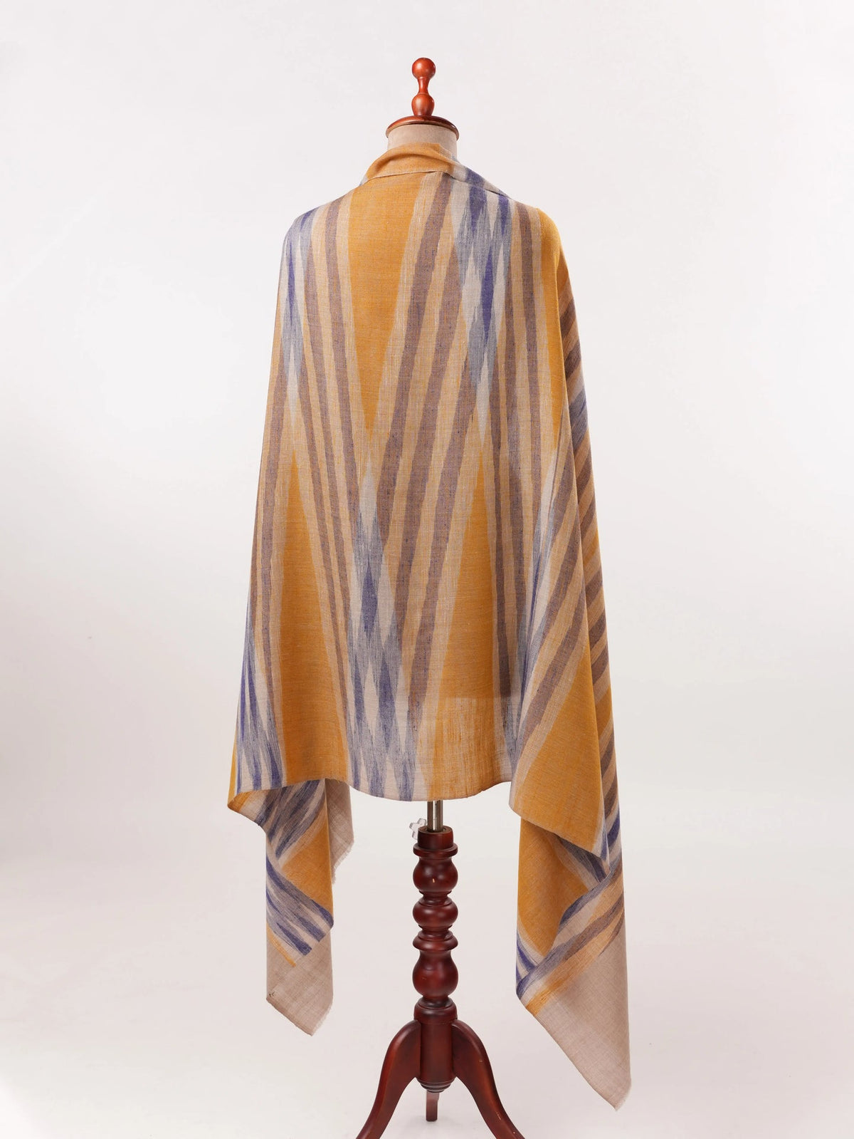 Pure Pashmina Shawl with Handwoven Ikat