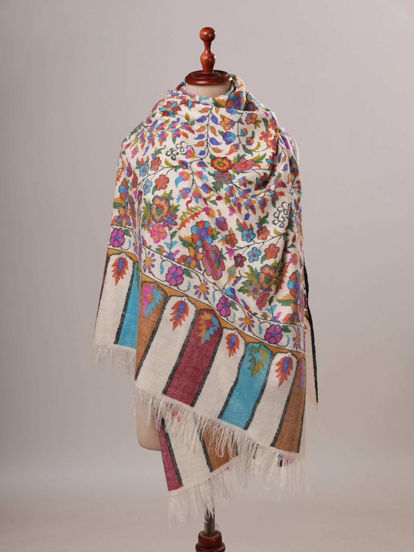Handspun Handwoven Kani Pure Pashmina Shawl Shahkaar Global