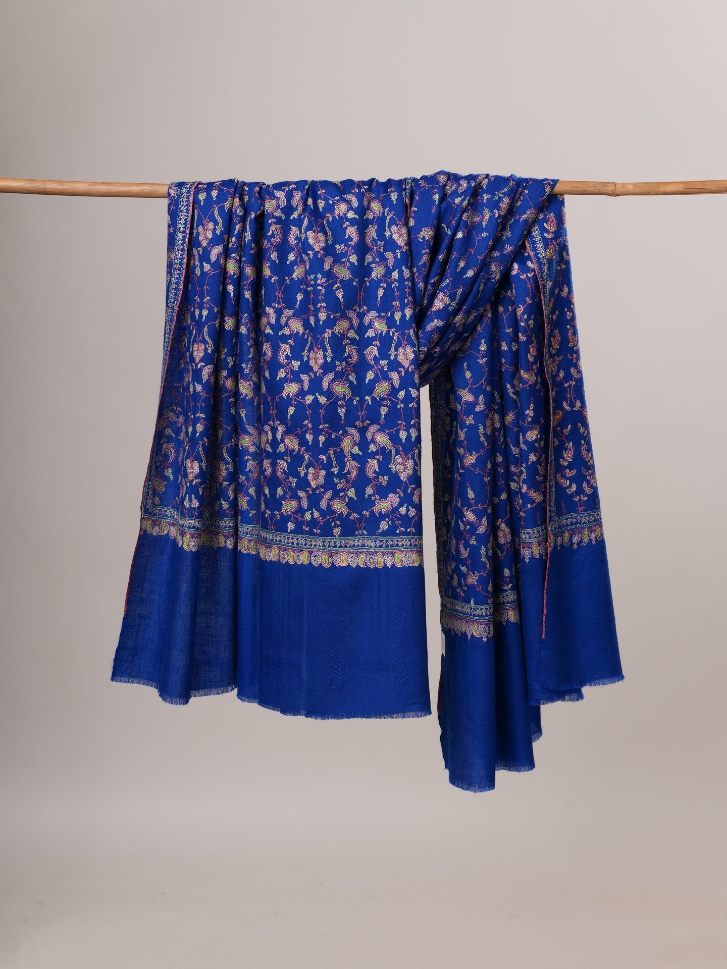 Hand Embroidered All Over Jali Pure Pashmina Shawl Shahkaar Global