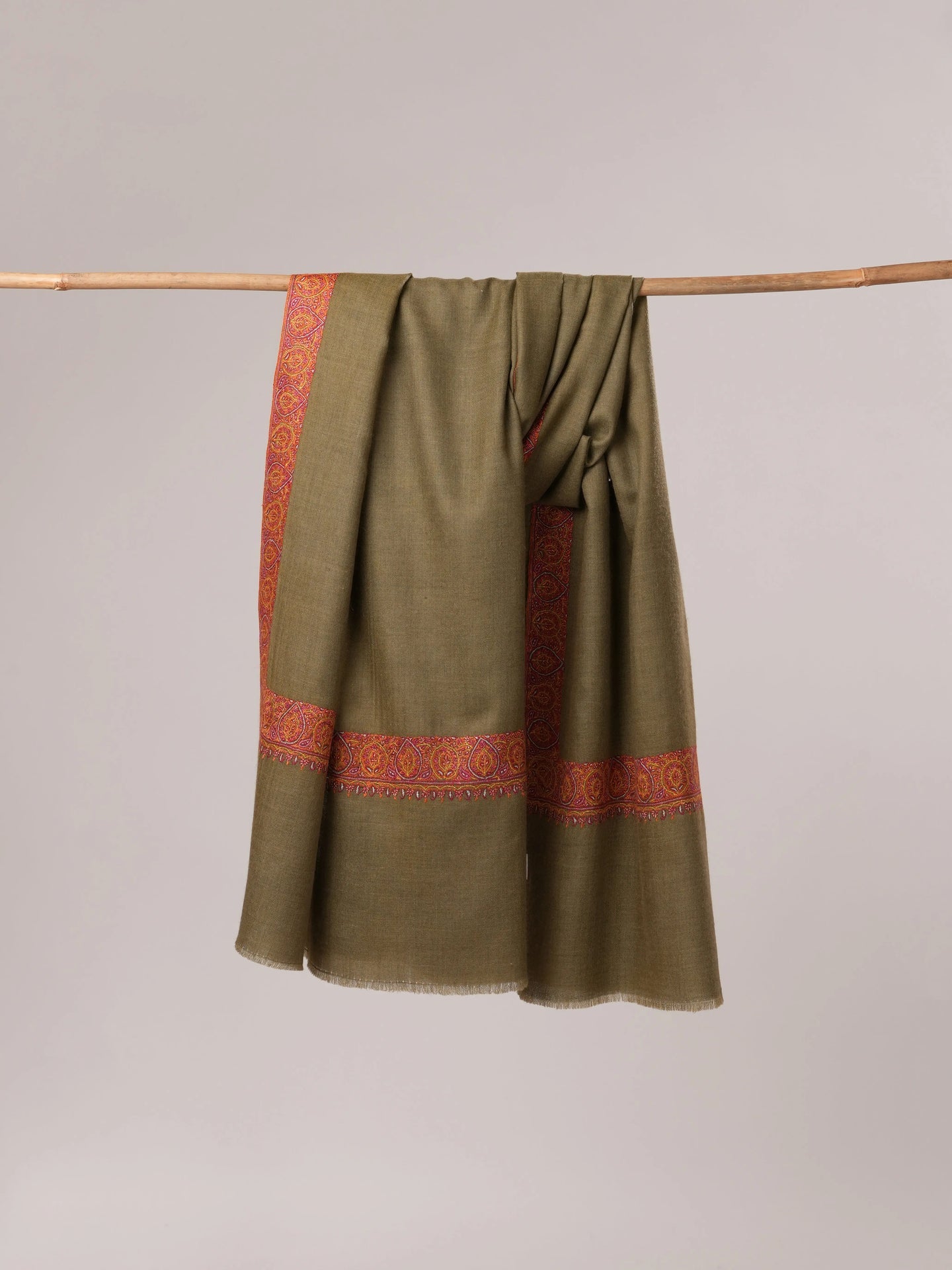 Classic Neemdaur Hand Embroidered Pure Pashmina Shawl Shahkaar.com