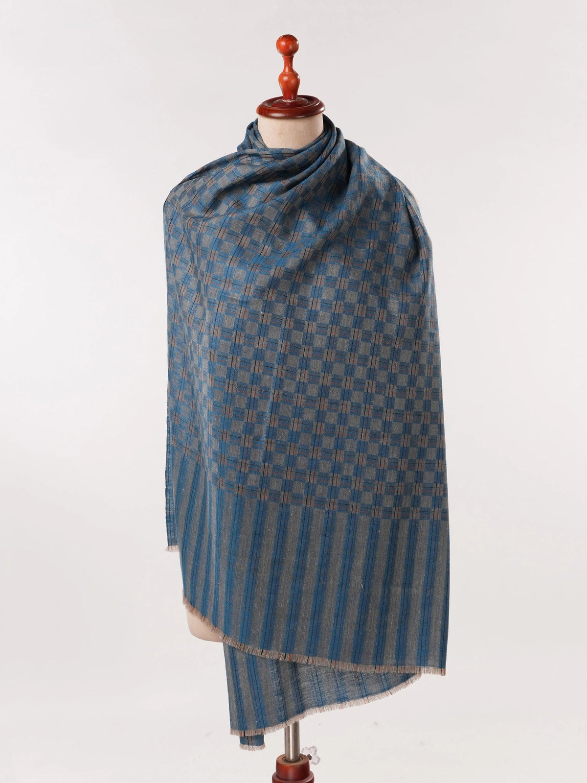 Dual Shade Weave Handwoven Genuine Pashmina Shawl