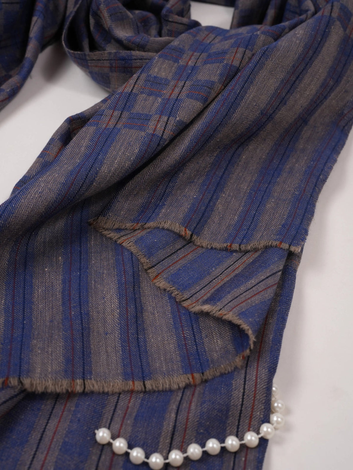Blue Dual Shade Weave Soft Handwoven Pashmina Shawl