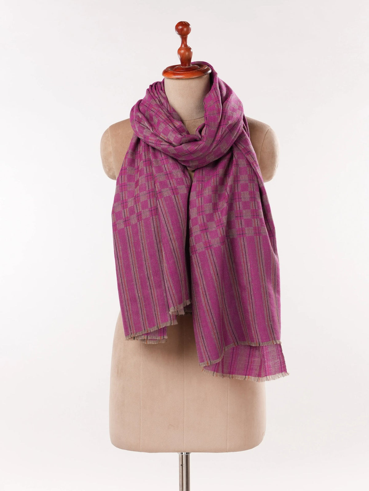 Rasberry Pink Handwoven Soft Pashmina Shawl