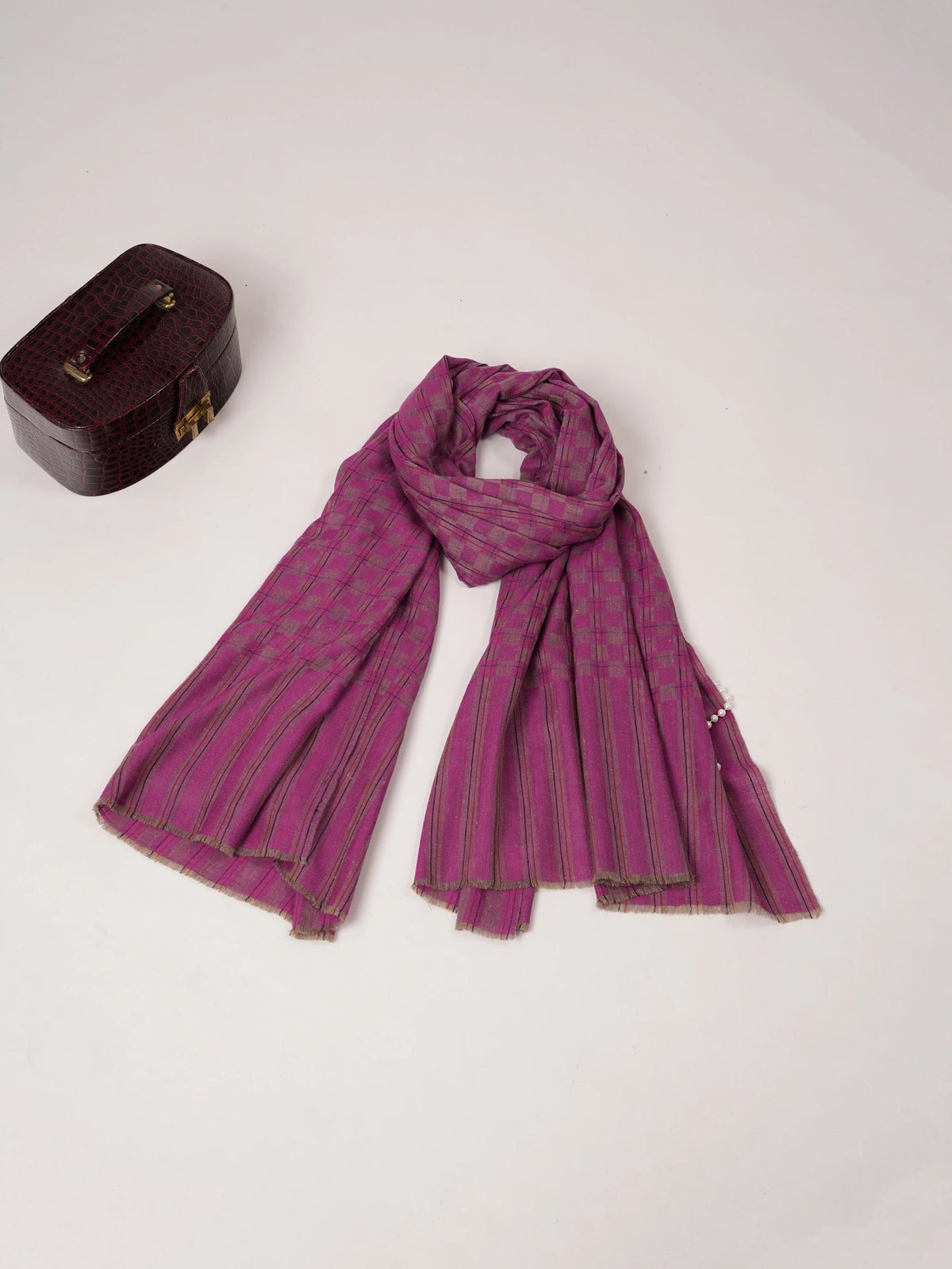 Rasberry Pink Handwoven Soft Pashmina Shawl