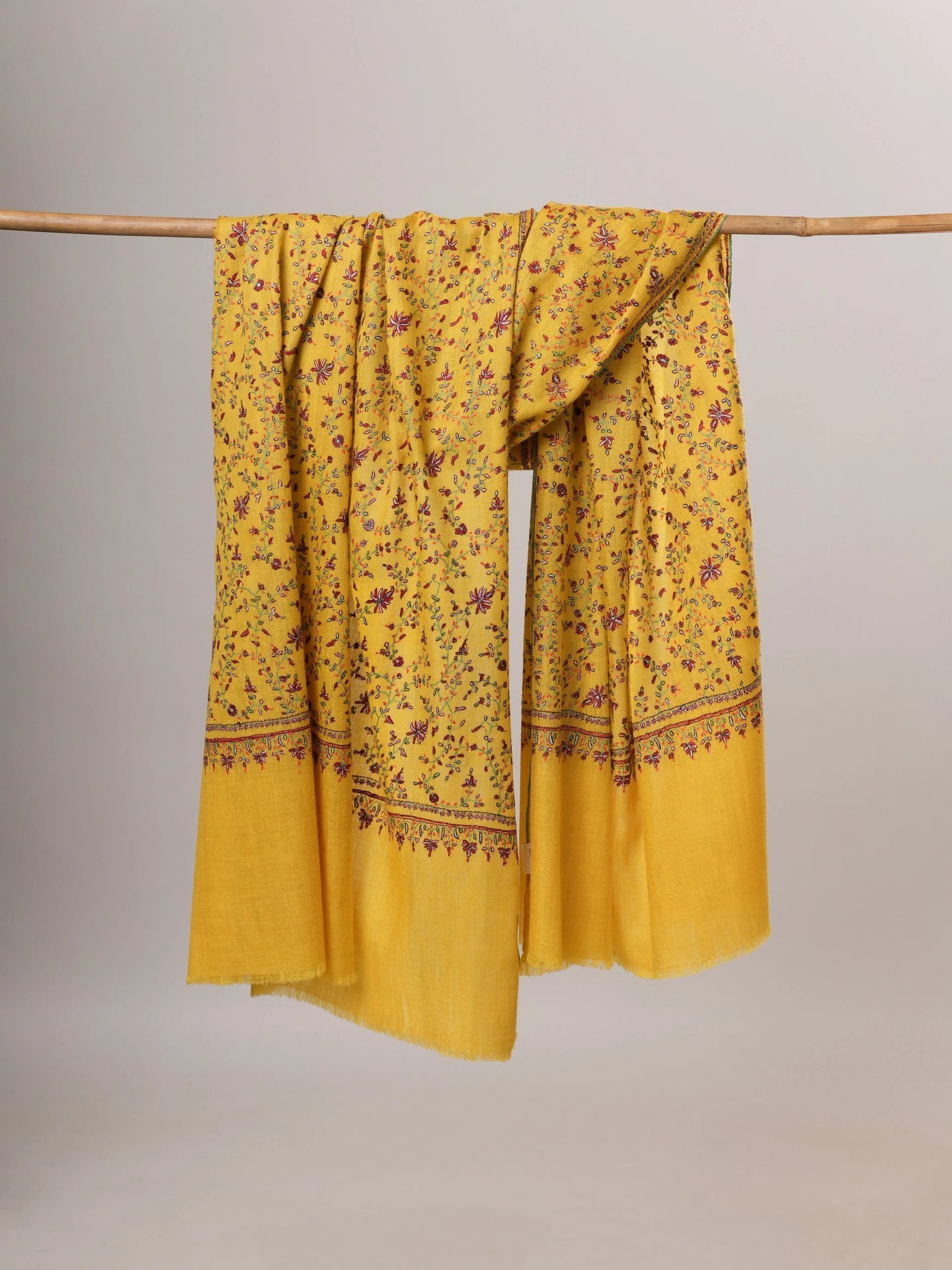 Hand Embroidered Detailed Pure Pashmina Soft Shawl Shahkaar Global