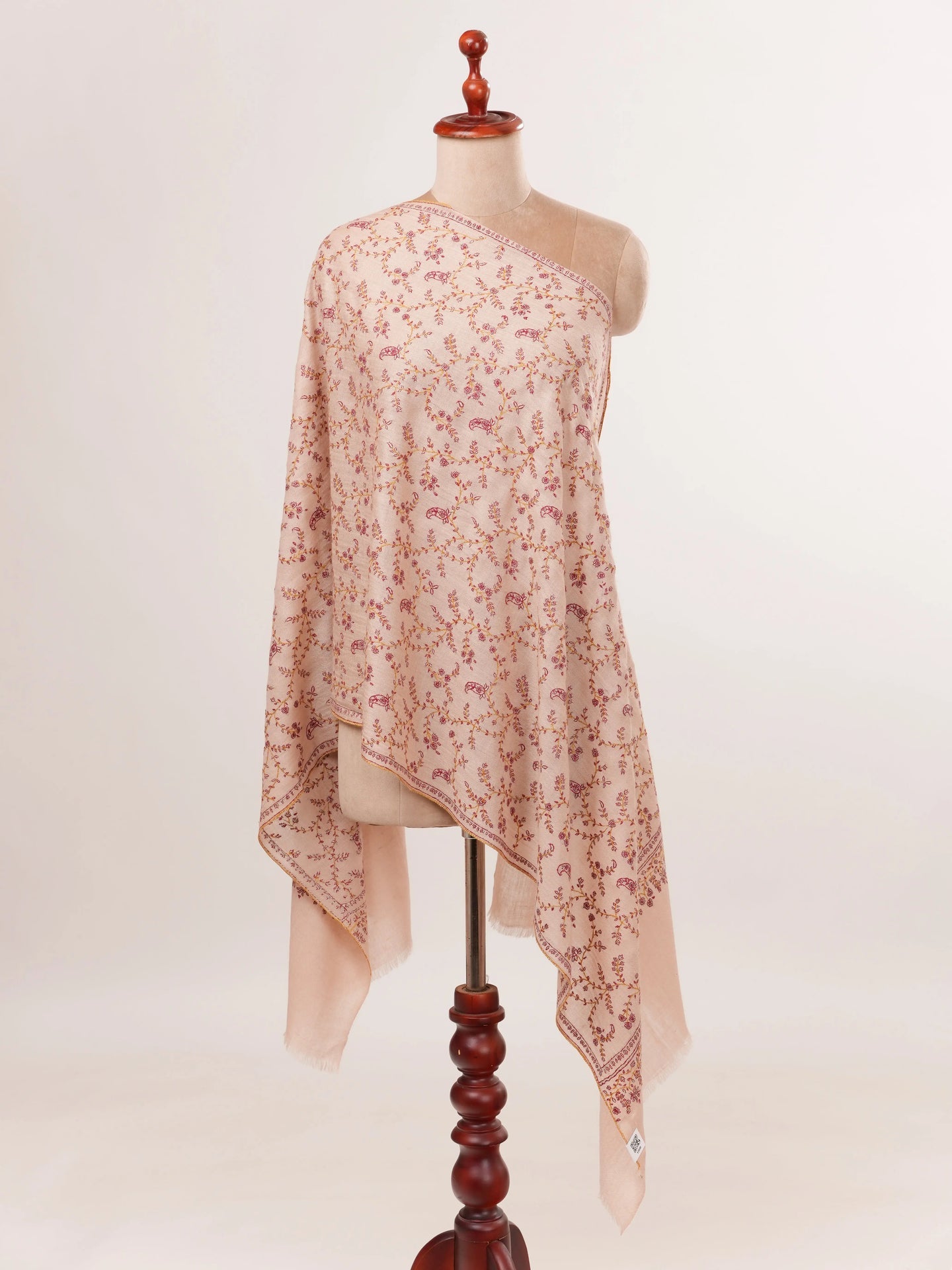 Hand Embroidered Soft Indian Cashmere Scarf Shahkaar.com