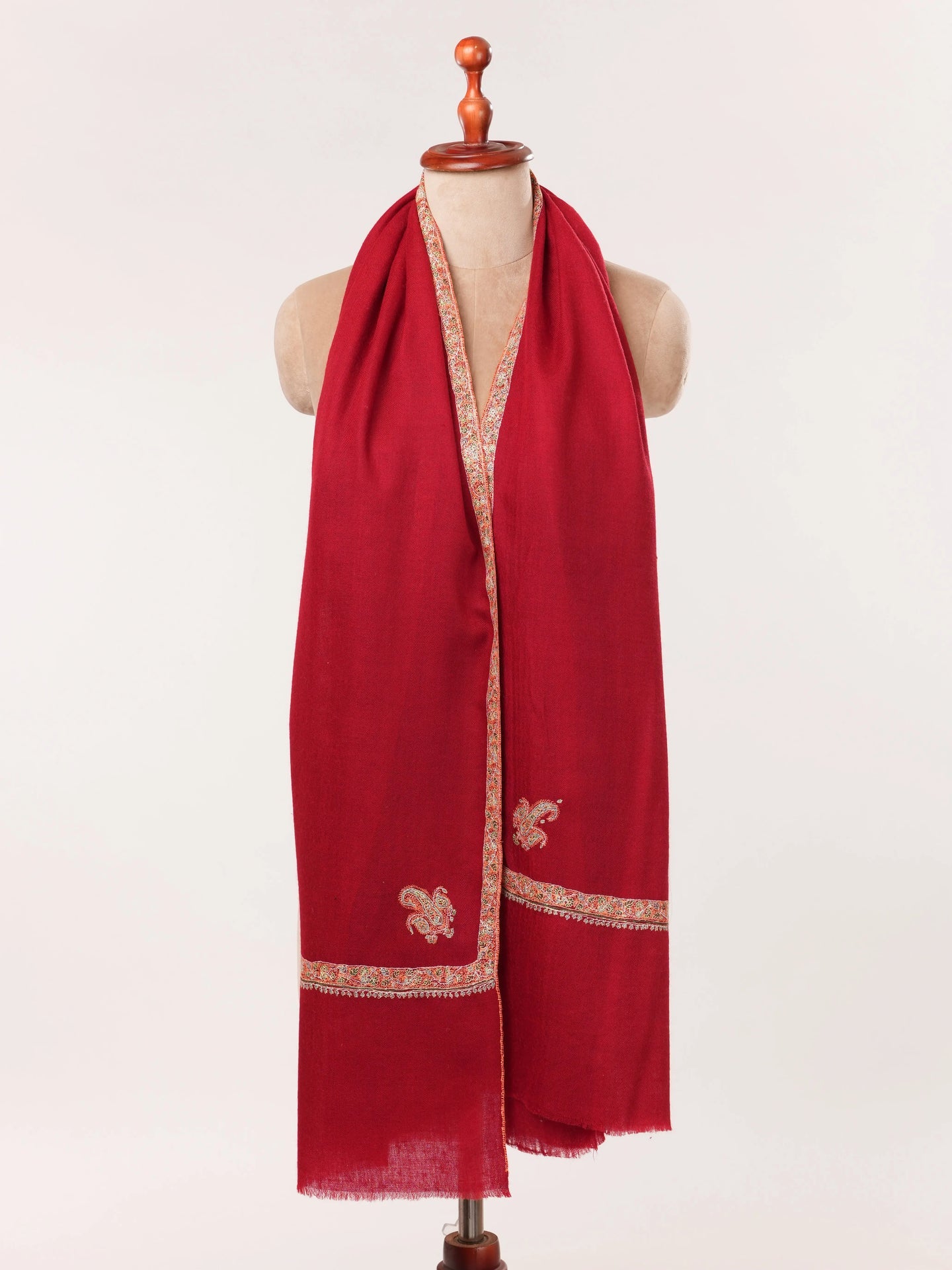 Hashia Hand Embroidered Featherlight Cashmere Scarf Shahkaar.com