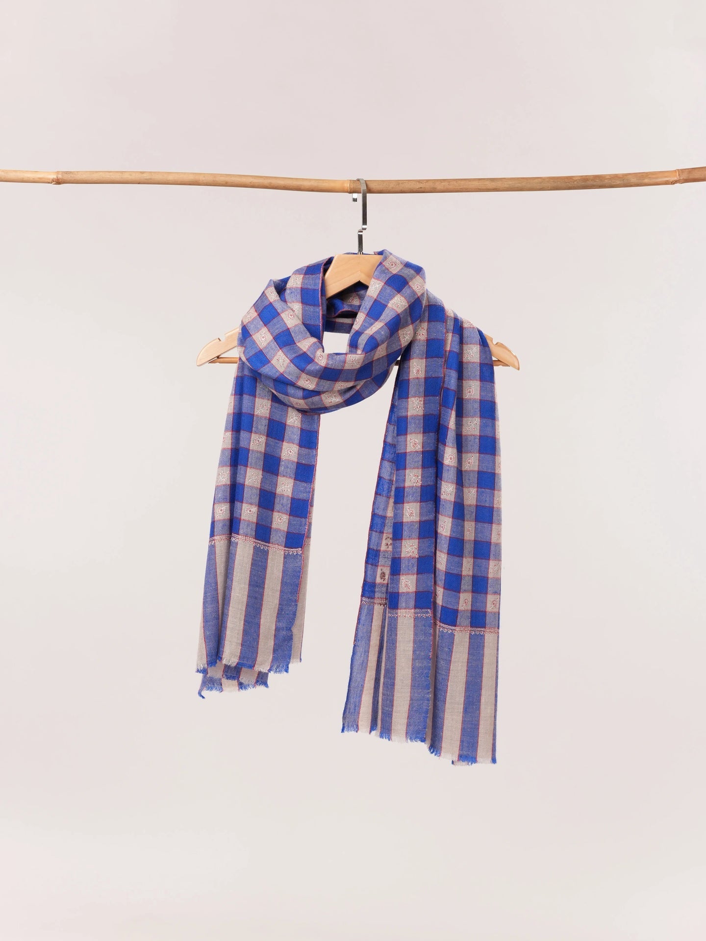 Featherlight Buteh Hand Embroidered Baby Soft Cashmere Scarf Shahkaar.com