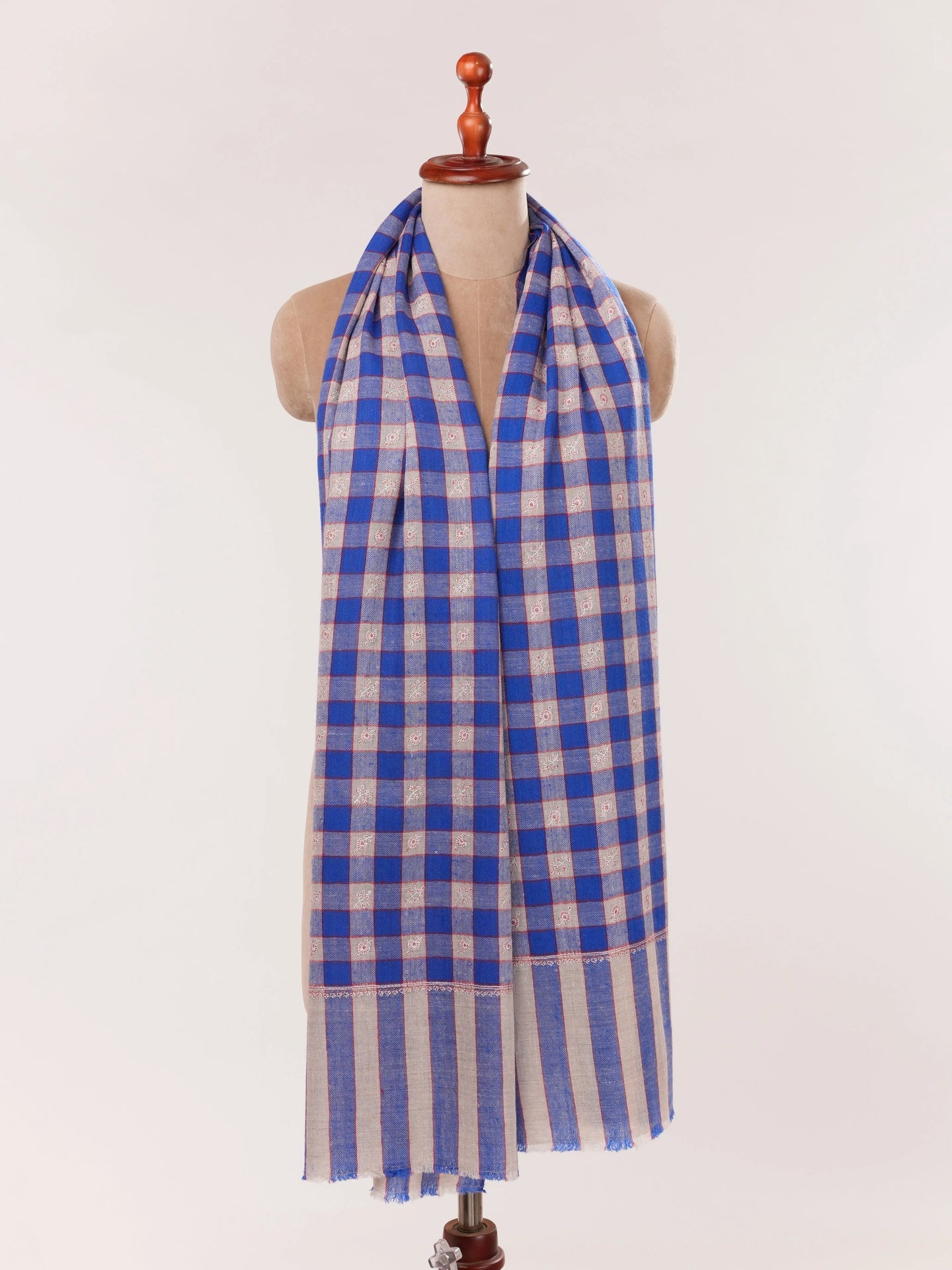 Featherlight Buteh Hand Embroidered Baby Soft Cashmere Scarf Shahkaar.com
