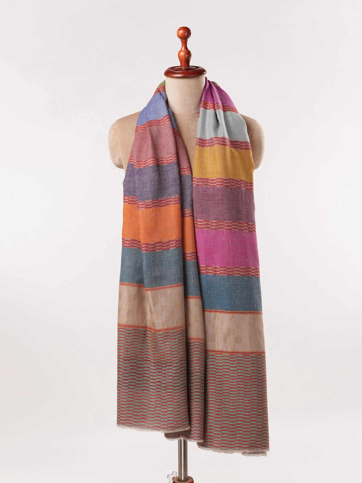 Multicolor Handwoven Soft Pashmina Shawl
