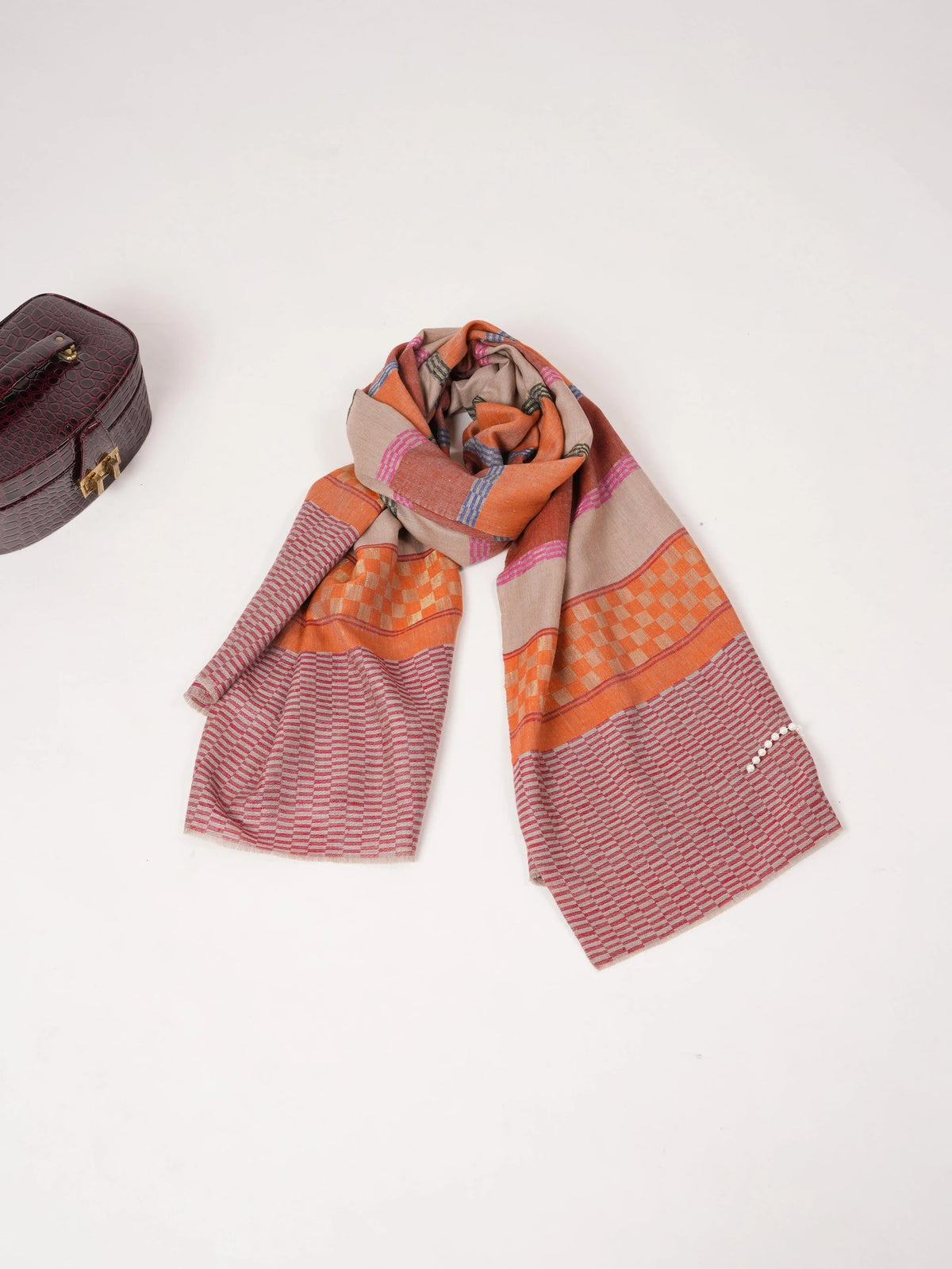 Contemporary Handwoven Authentic Pashmina Shawl