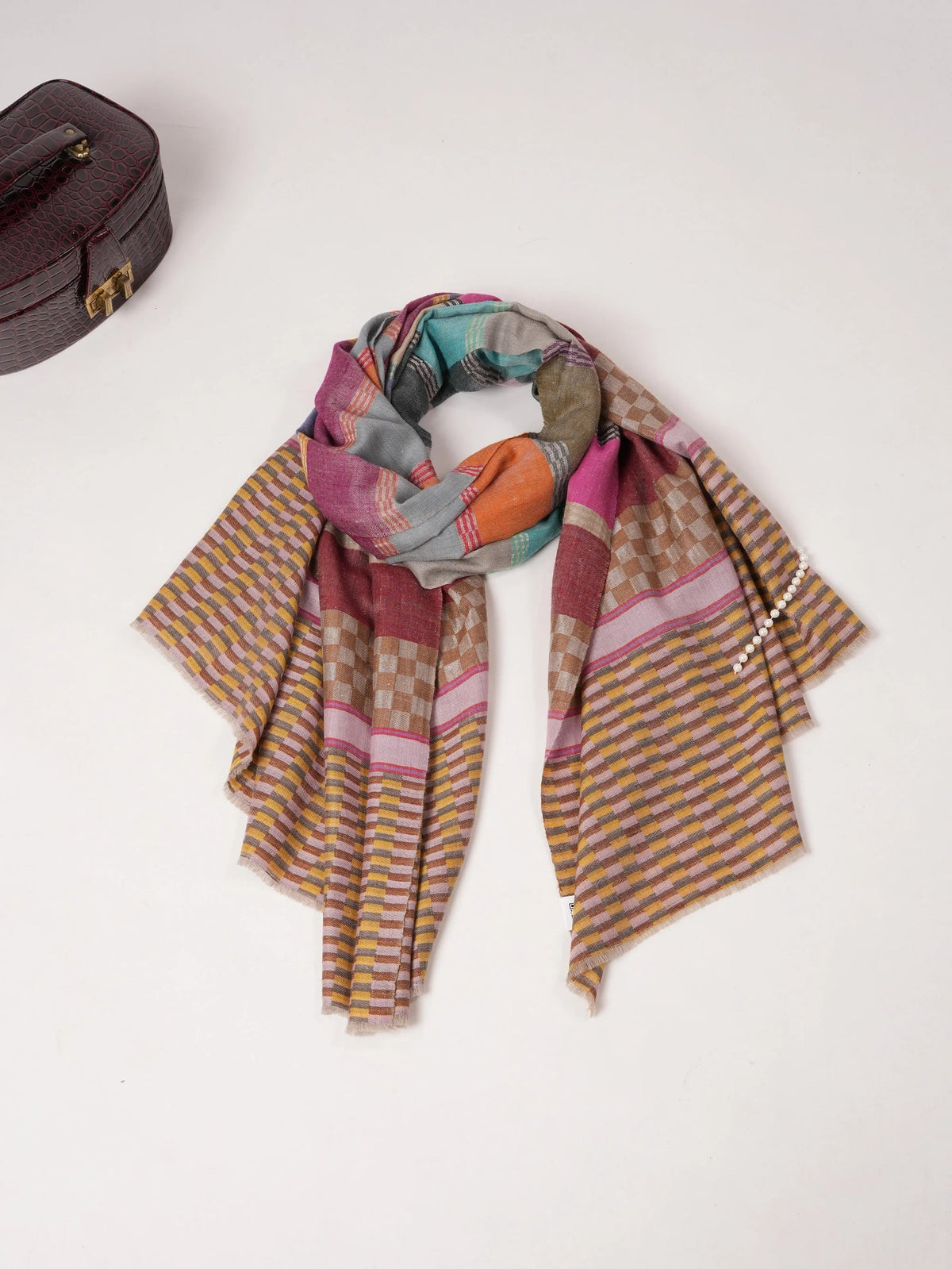 Handwoven Dual Shade Classic Pashmina Shawl