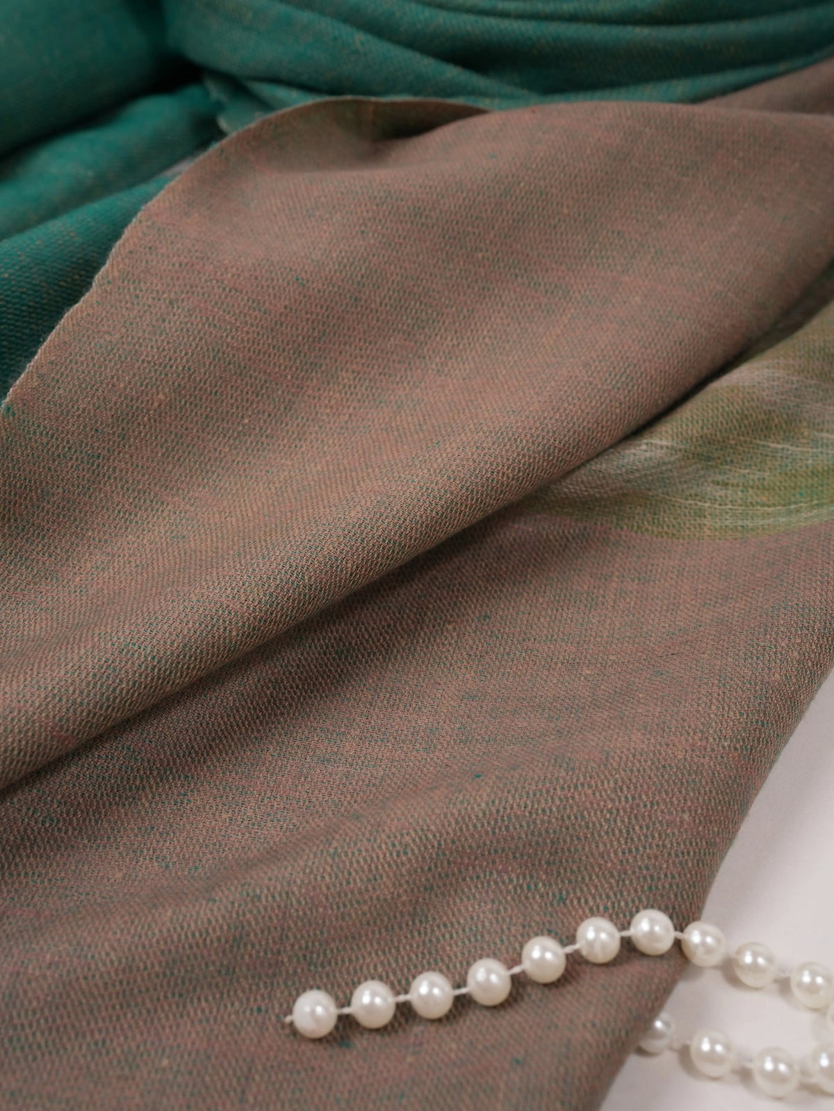 Lightweight Dual Shade Soft Pashmina Shawl with Ikat Weave